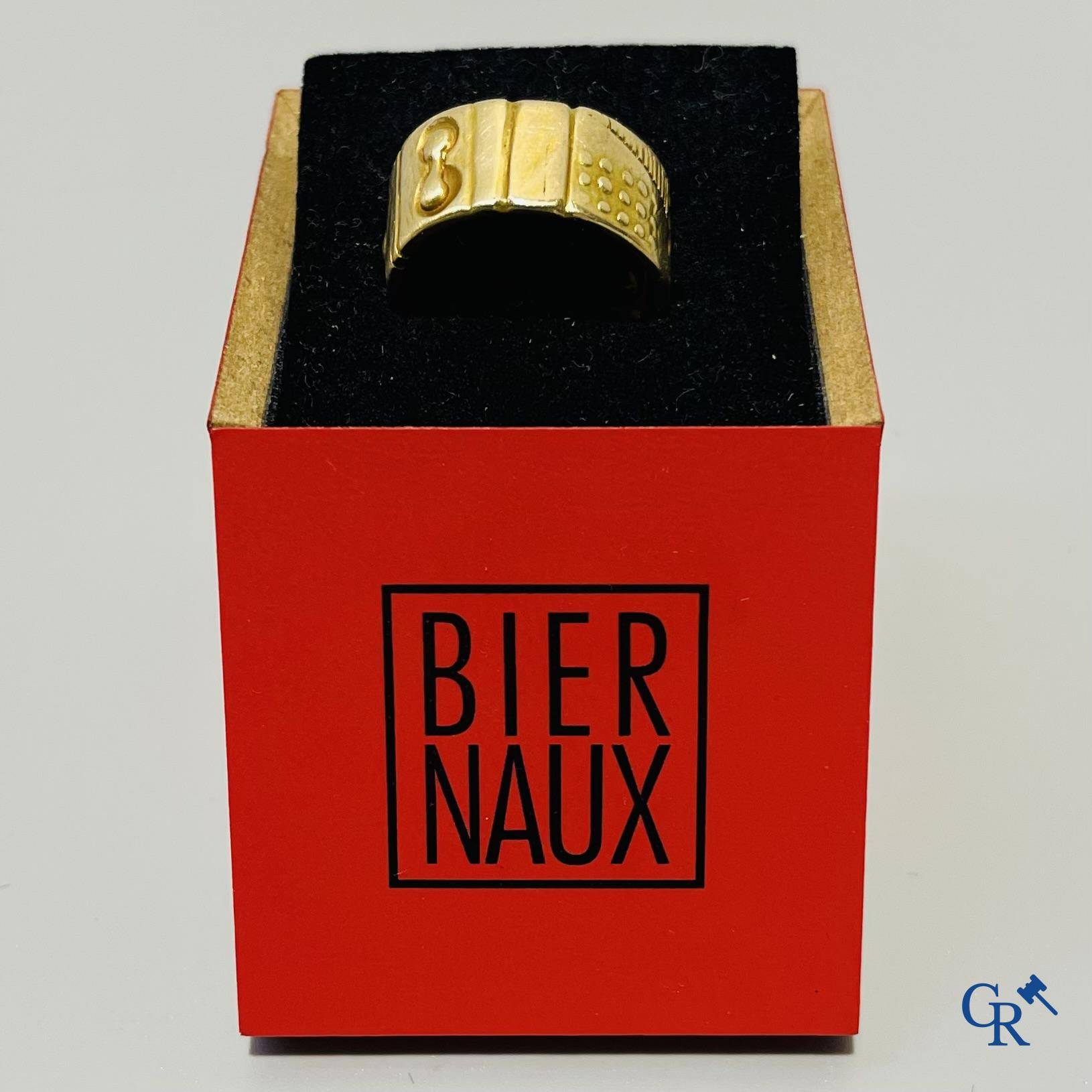 Bernard Biernaux, Mooie hedendaagse ring in goud 750°/00.