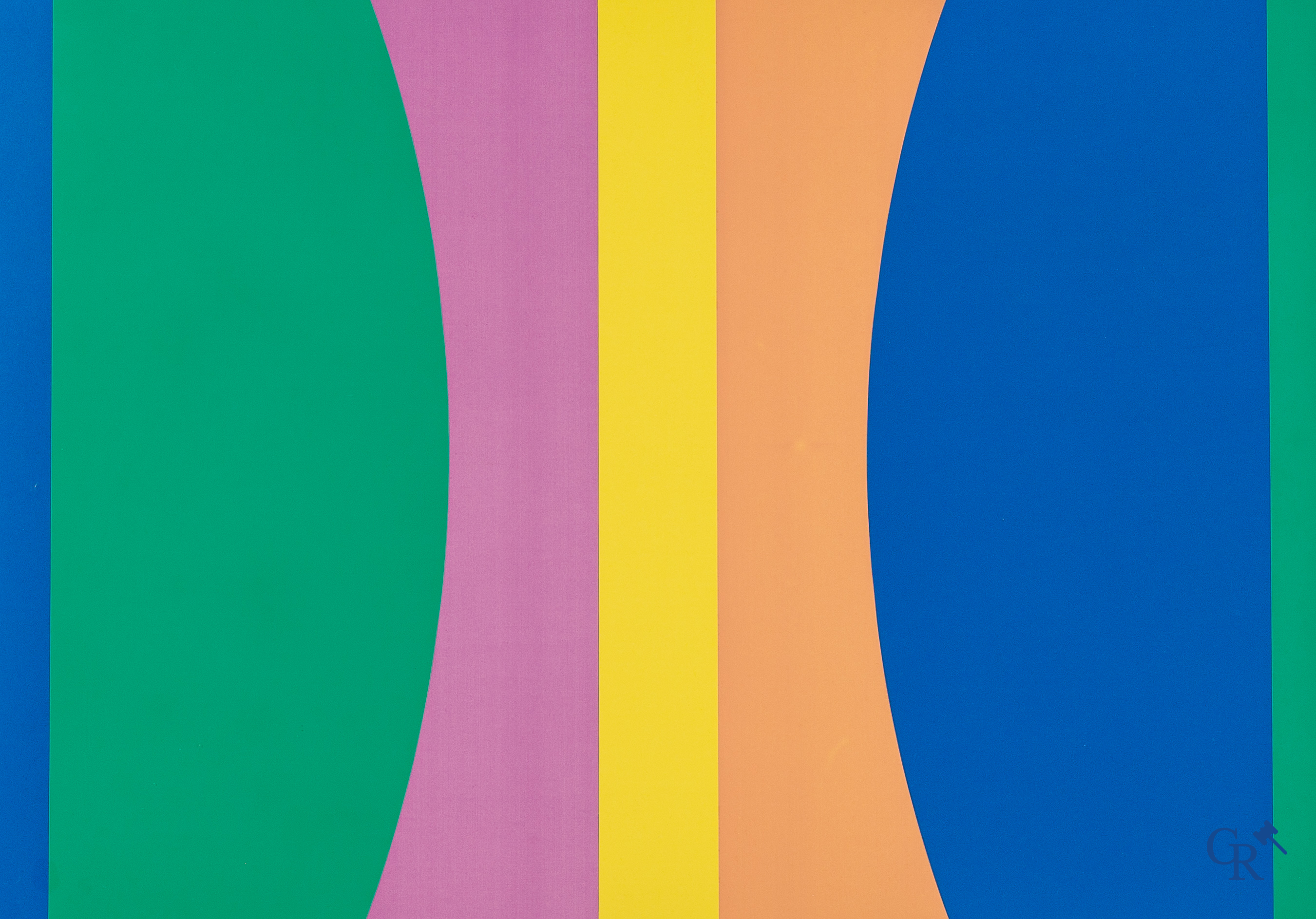 Jo Delahaut (1911-1992) Couleurs, 1971. Sérigraphie 17/75.