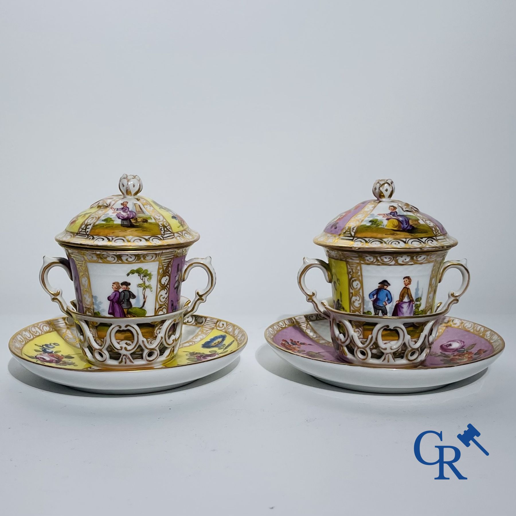 Porselein: Meissen: 2 "tasses trembleuses".