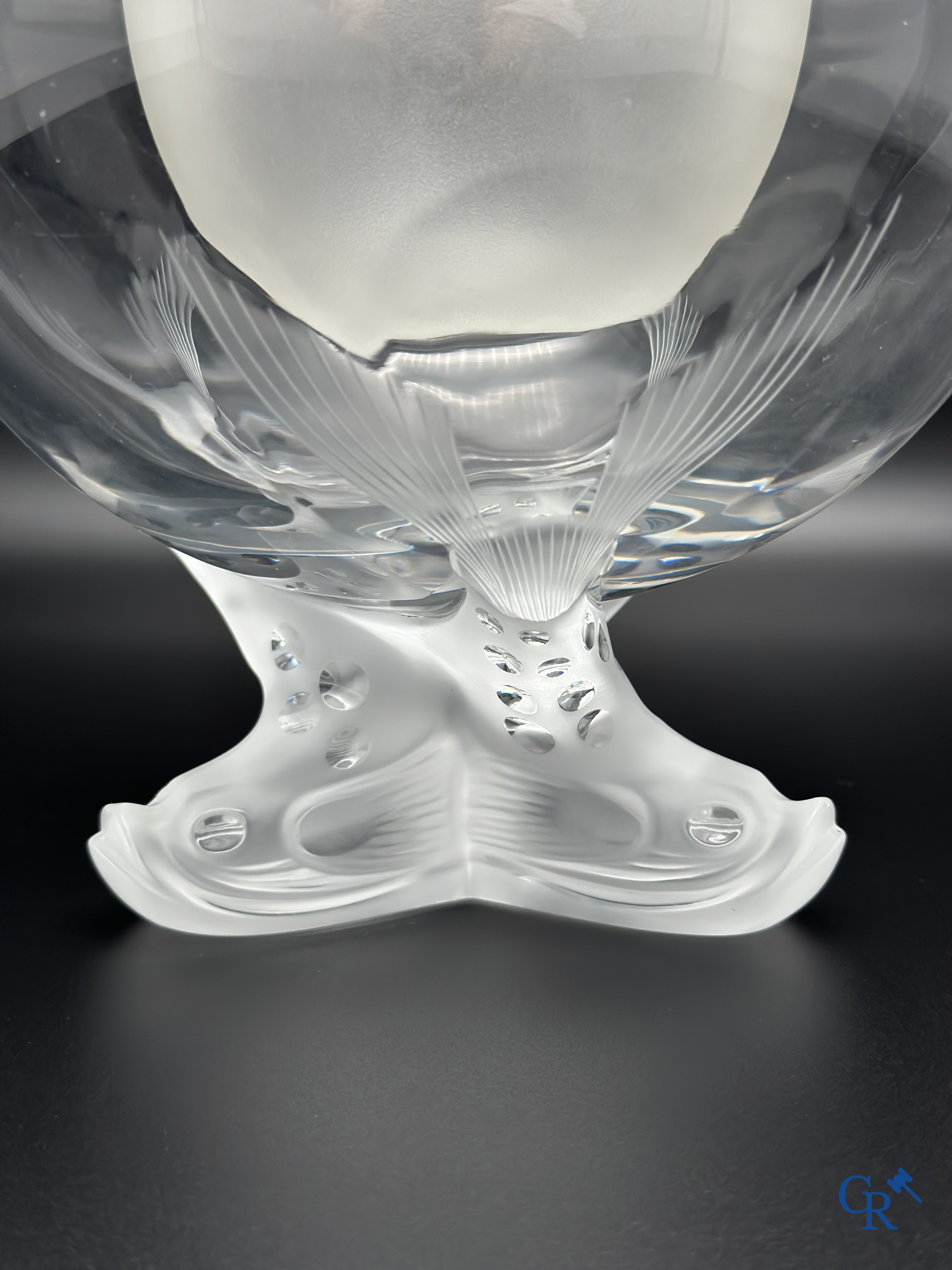 Lalique France: Caviar bowl. Signed.