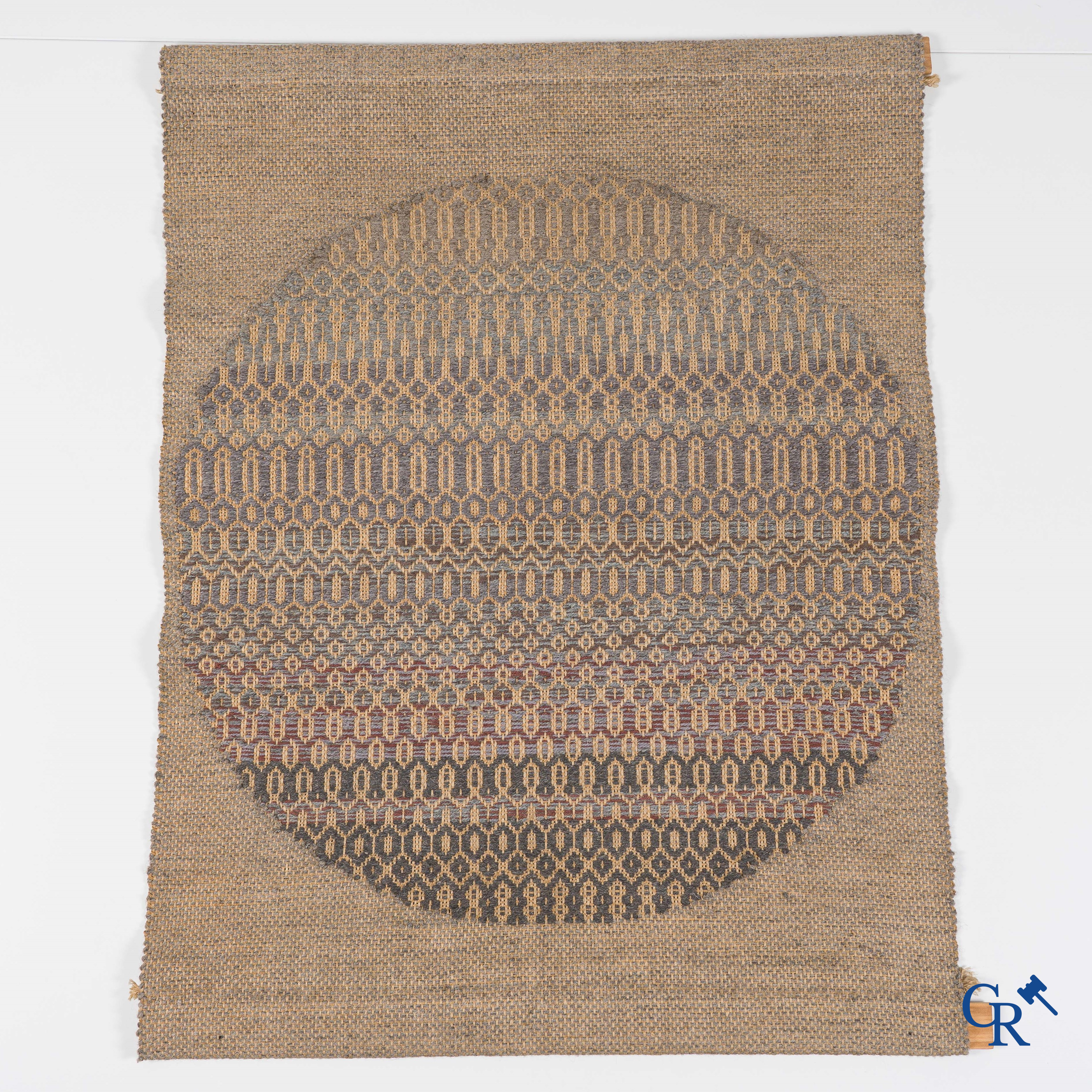 Renata Bonfanti (1929-2018) Wall tapestry with geometric decor. Signed R. Bonfanti.