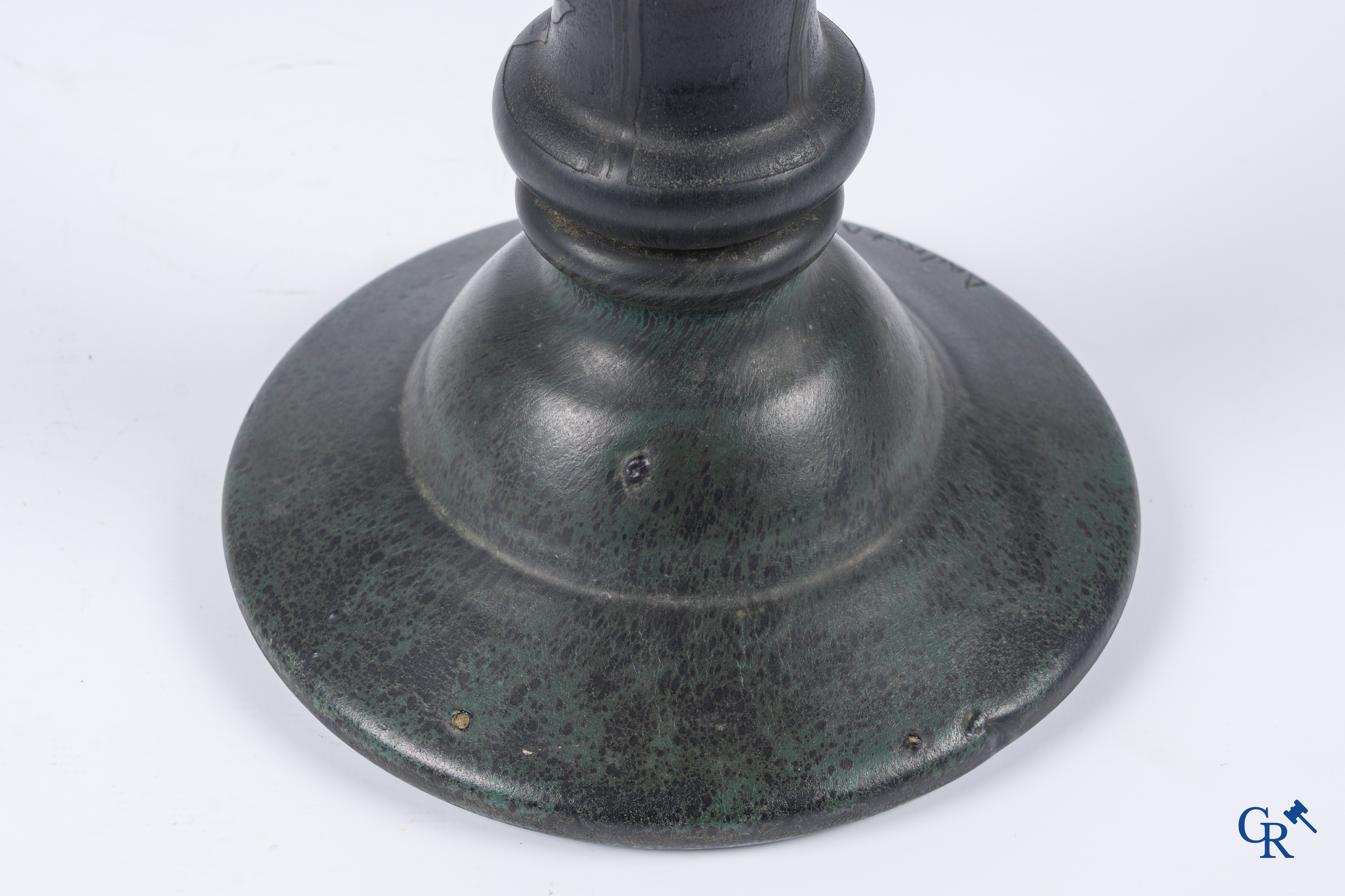 Daum Nancy France, vaas in glaspasta met een decor van klaprozen.