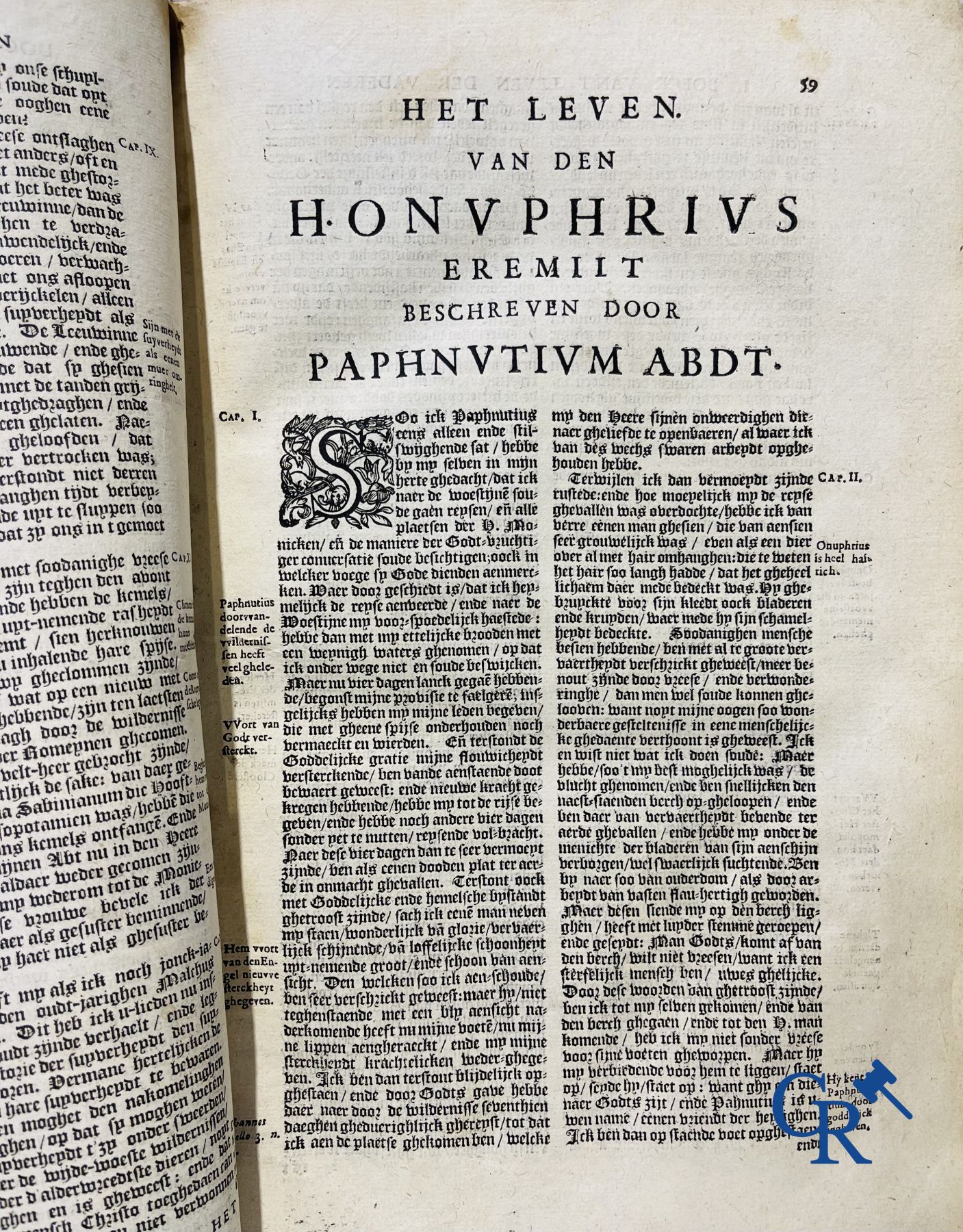 Oude boekdrukken: Rosweydus, Heribertus. Het leven ende spreucken der Vaderen beschreven door den H. Hieronymus. 1643.