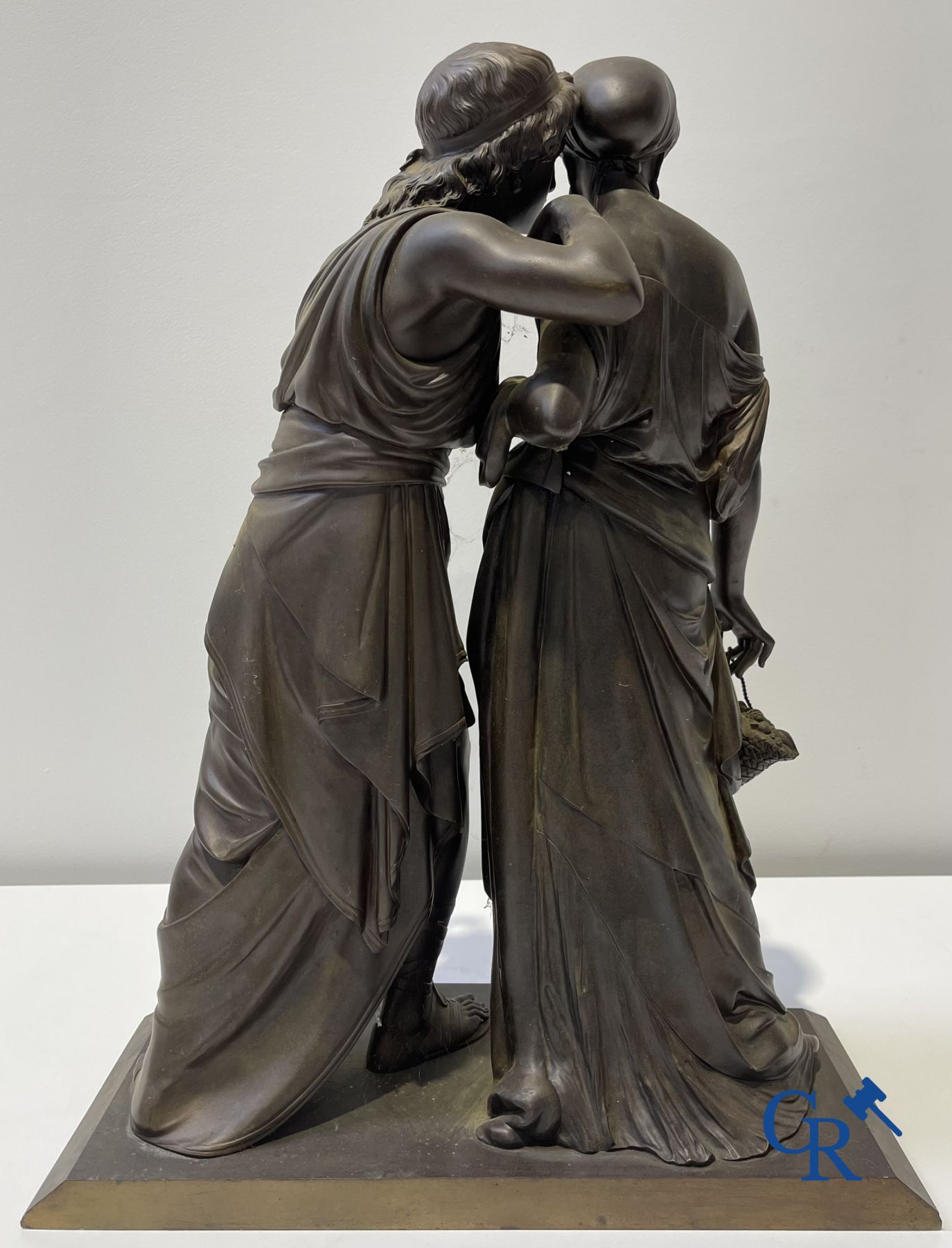 2 Bronze sculptures. Leon Grégoire and Leon Pilet "Allégorie de la fidélité". 19th century.