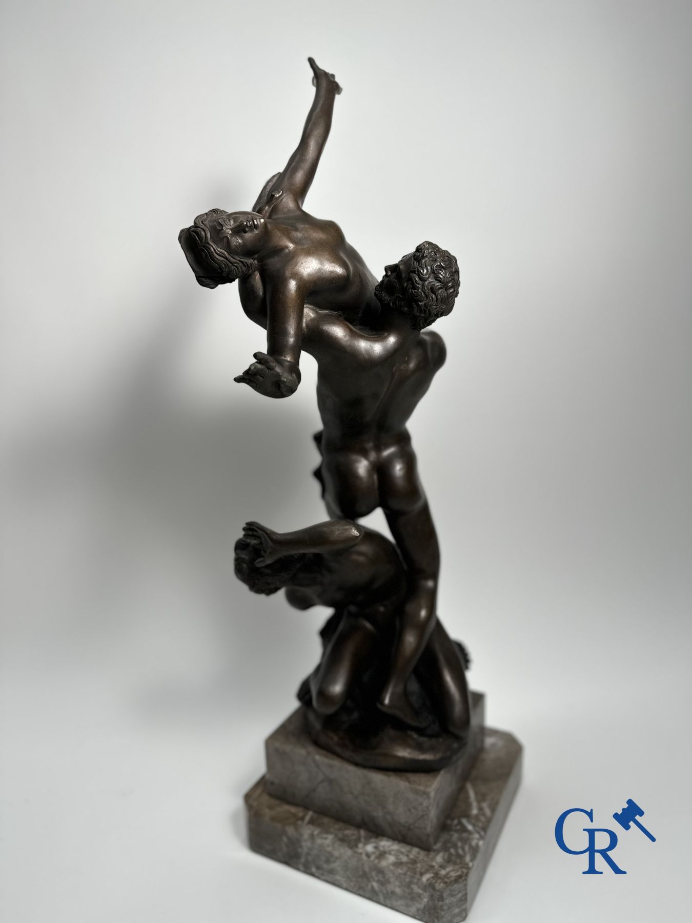 Bronze statue of the Abduction of the Sabine Women after Giambologna. 20th century.