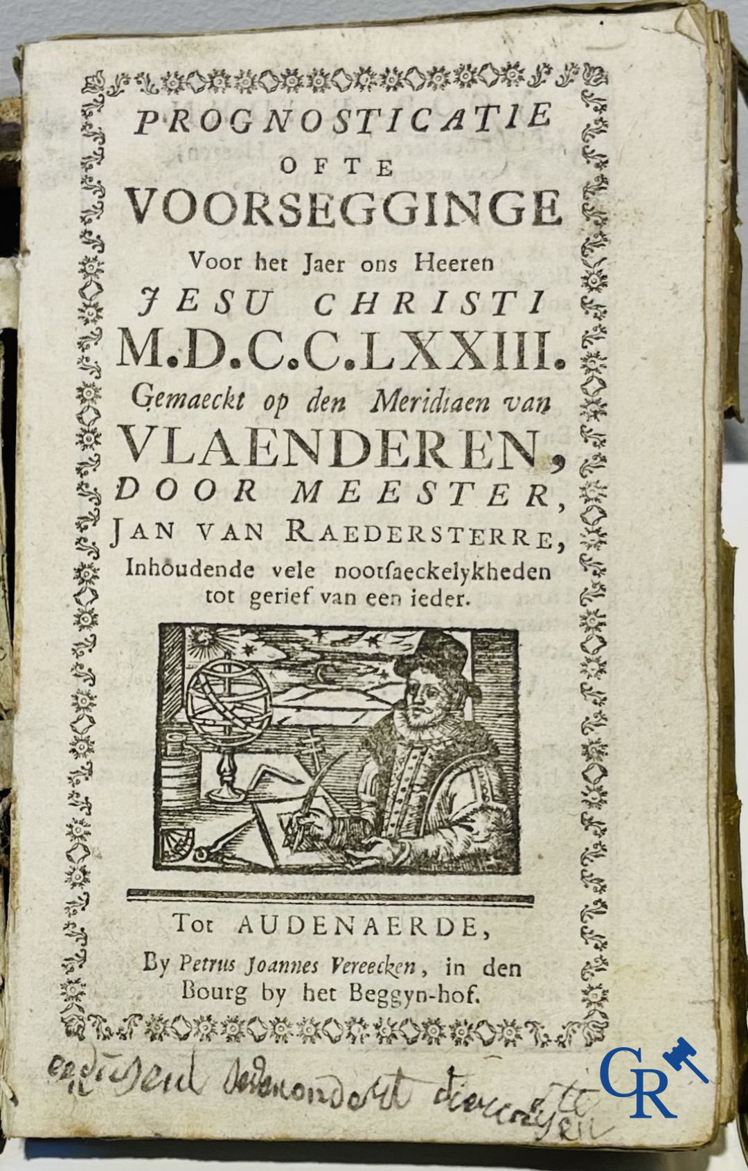 Oude boekdrukken: Jan Van Raedersterre, Den nieuwen Vlaemschen comptoir Almanach. 1773 Petrus Joannes Vereecken.