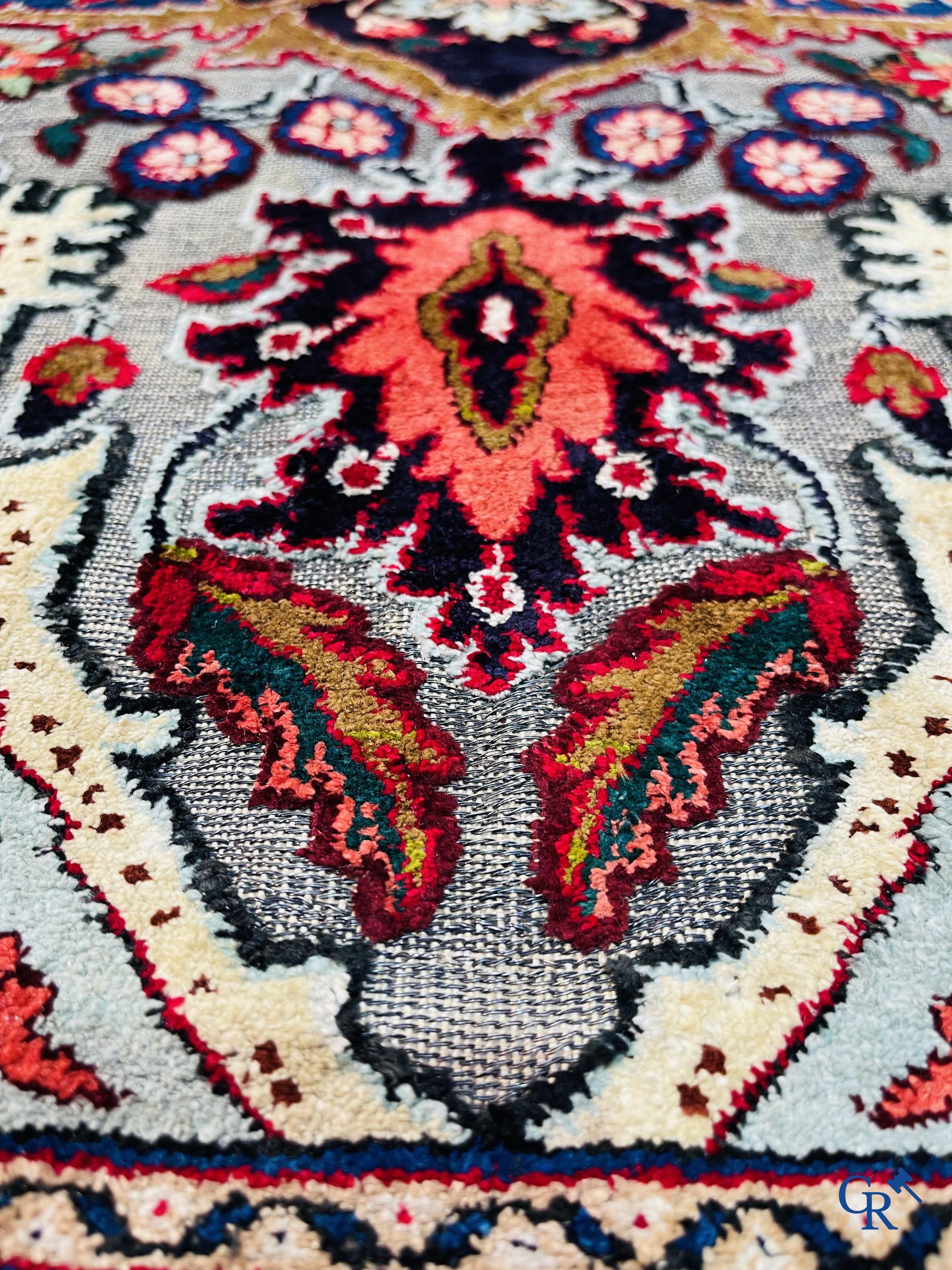 Oriental carpets: Heriz, an exceptionally finely knotted carpet decorated with silver thread.