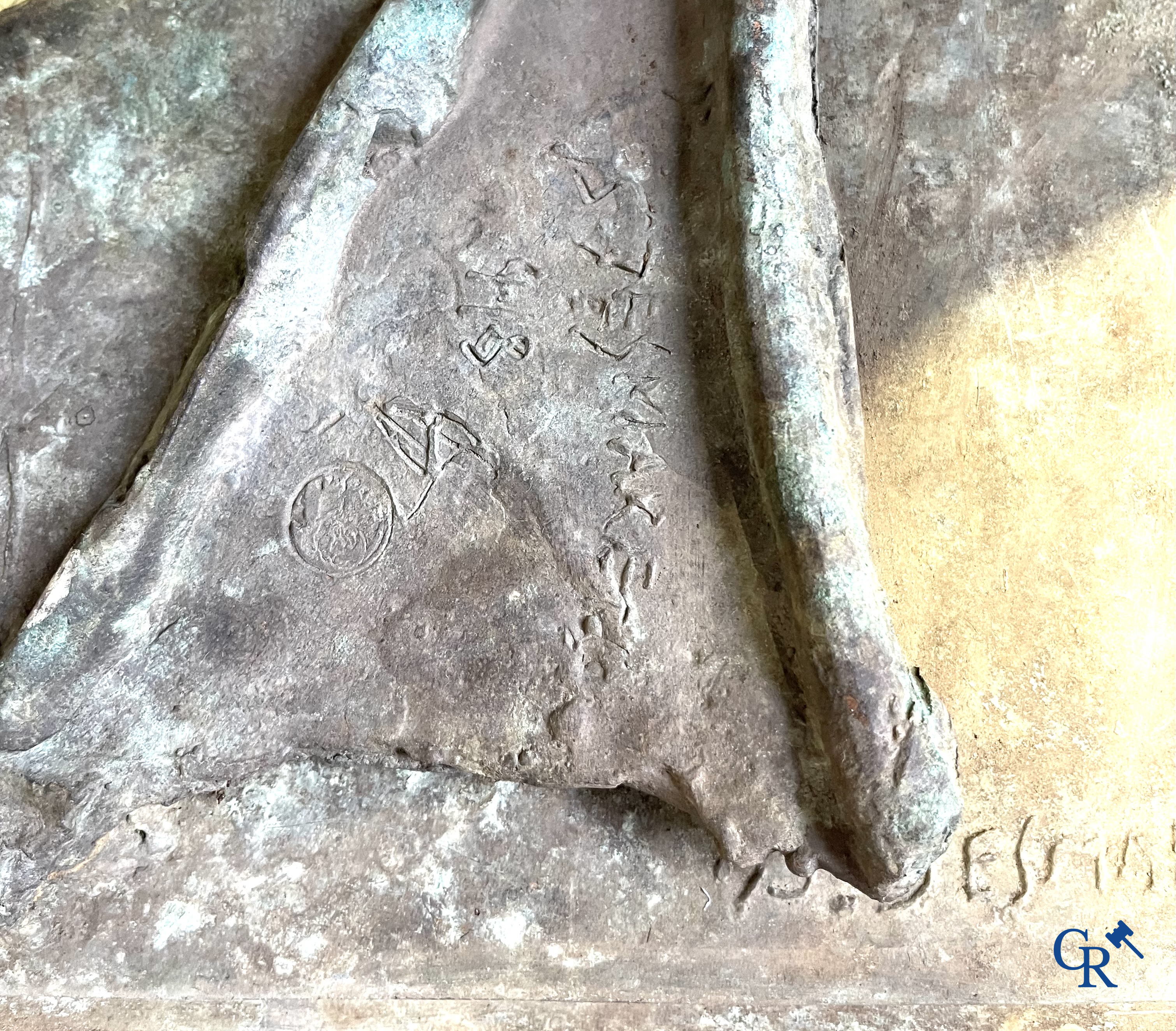 Jan Desmarets (1961) (*) Brons, Een imposante gans en een reiger in gepatineerd brons. Gesigneerd.