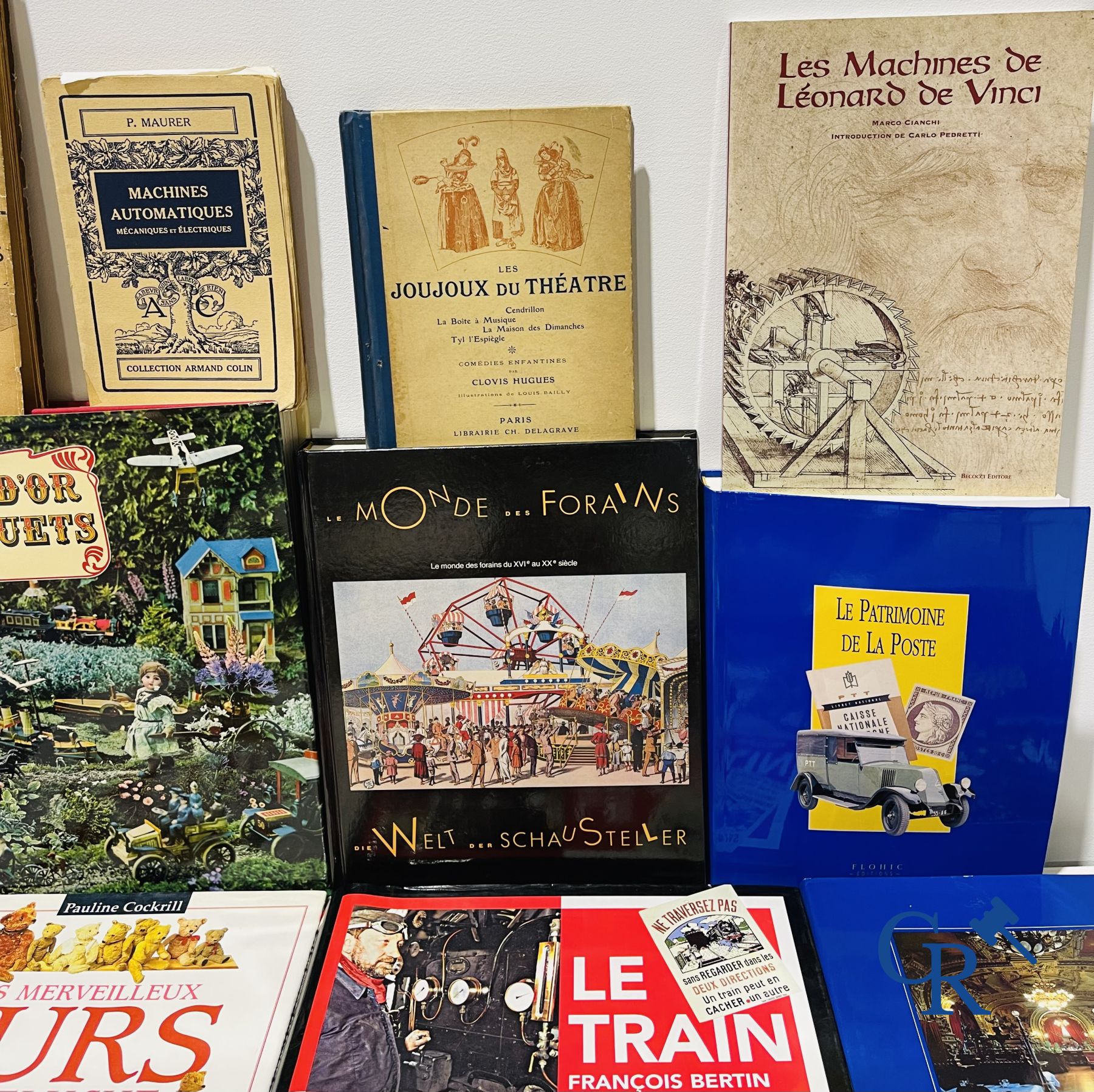 Old toys: Interesting lot of various books on toys, fairgrounds, the post office, steam engines, trains, etc.