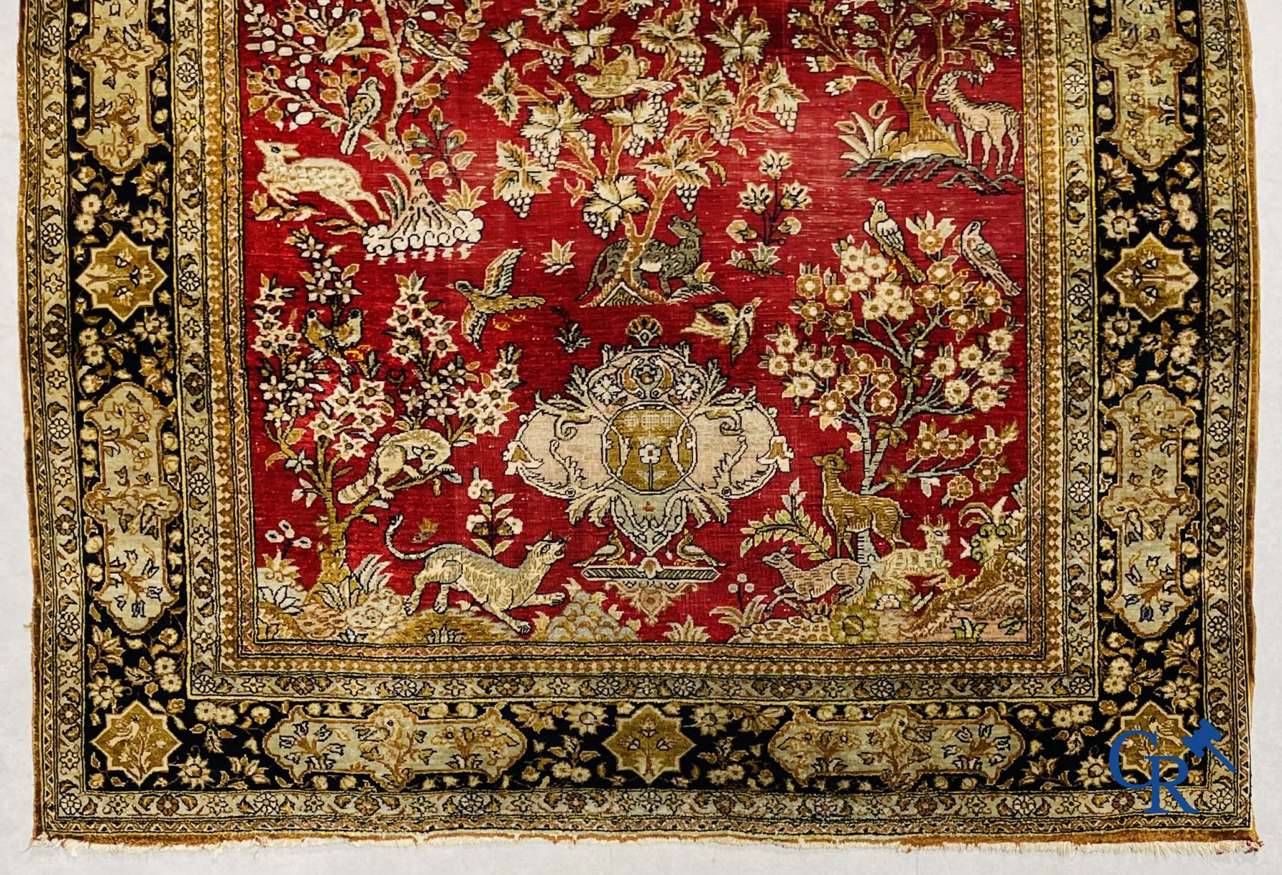 Oriental carpets: Ghoum. 2 Oriental carpets in silk.