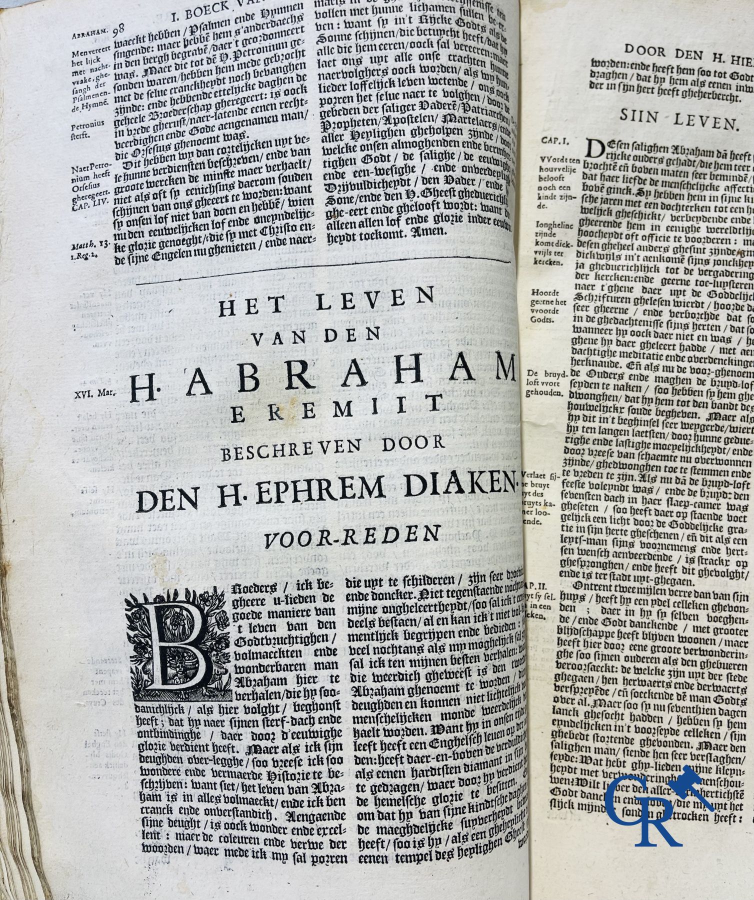 Oude boekdrukken: Rosweydus, Heribertus. Het leven ende spreucken der Vaderen beschreven door den H. Hieronymus. 1643.