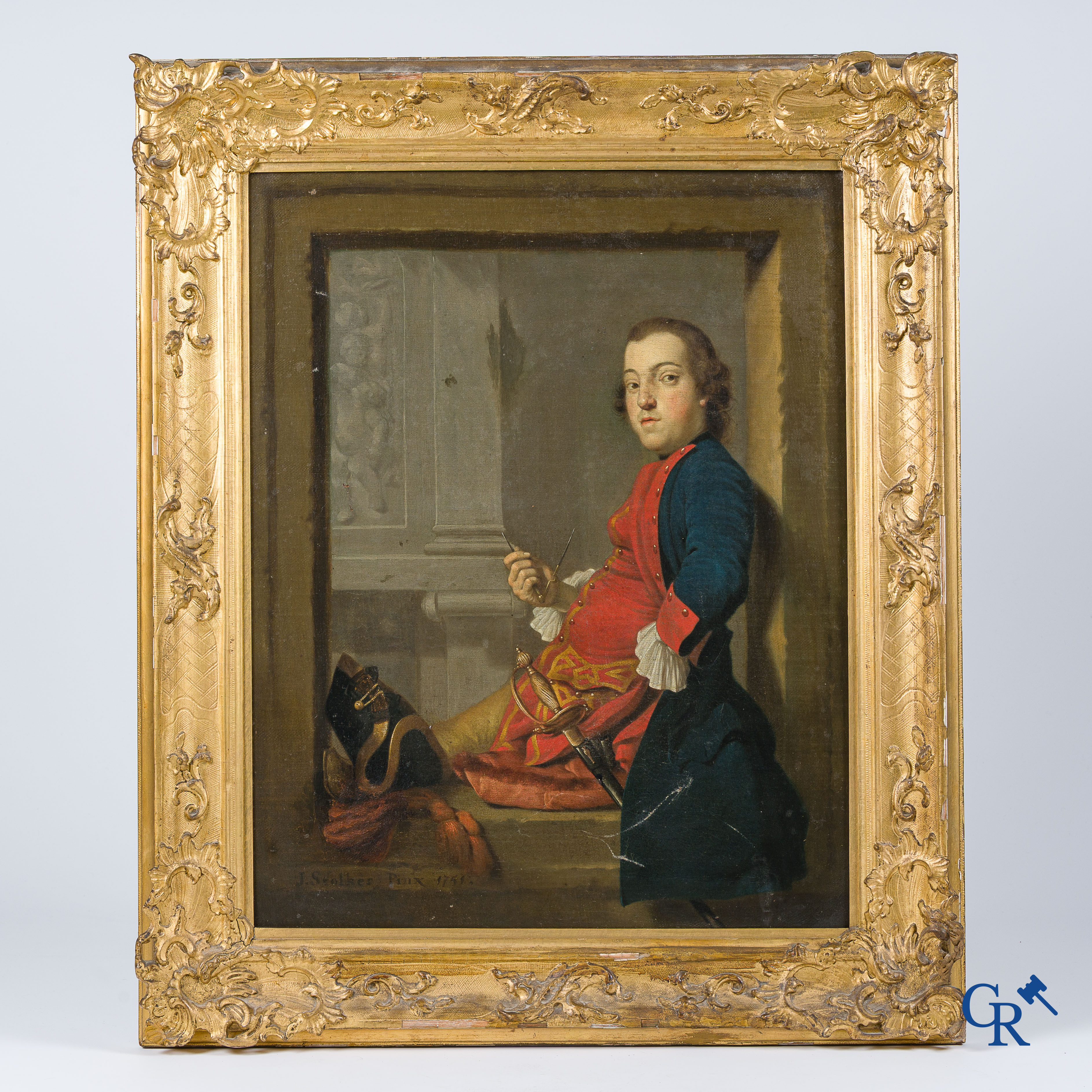 Jan Stolker (1724-1785) Portret van Unico Allard Alberda van Menkema (Groningen 1726 - Uithuizen 1790).
