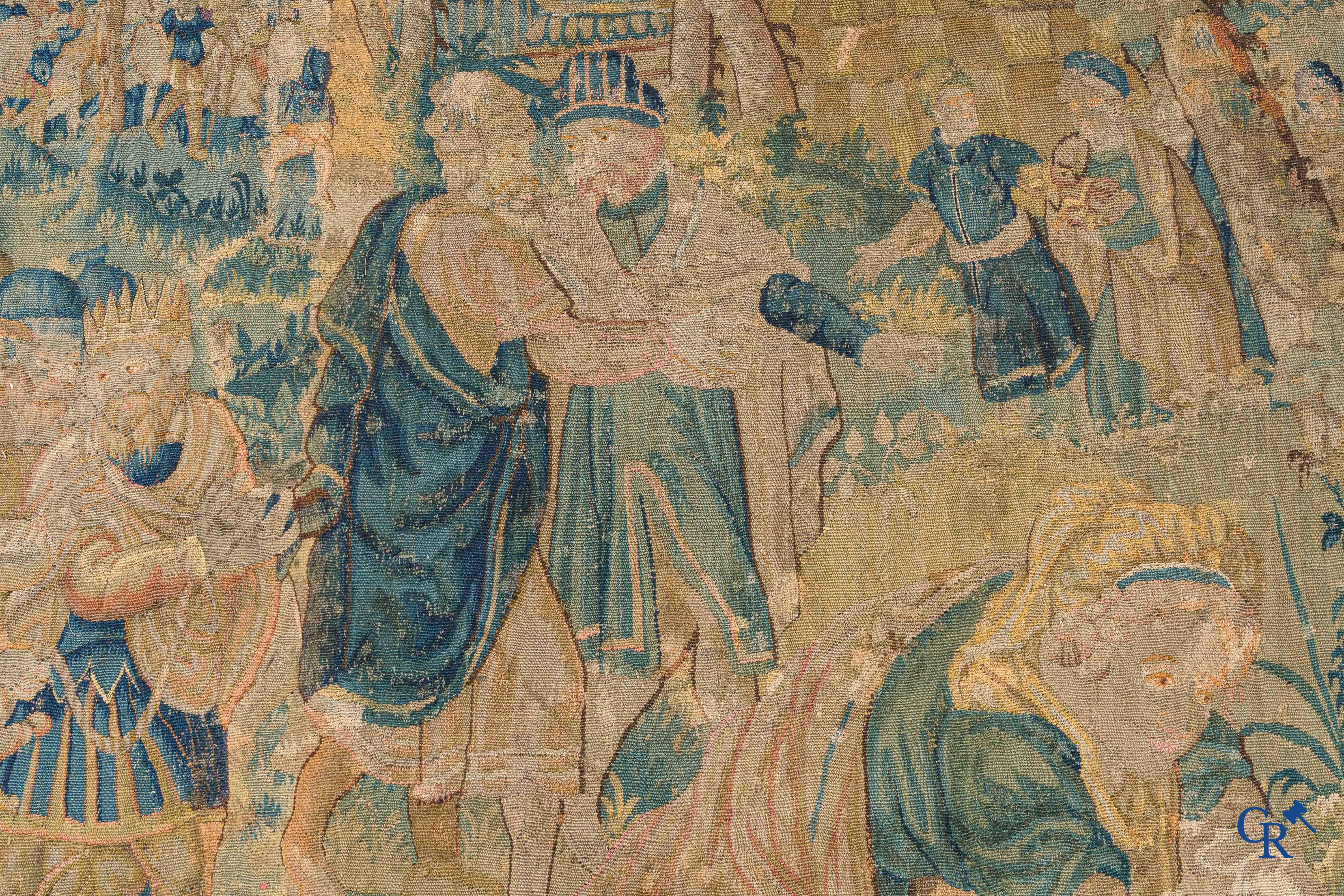 Groot wandtapijt of verdure. Vlaanderen, circa 1700.
