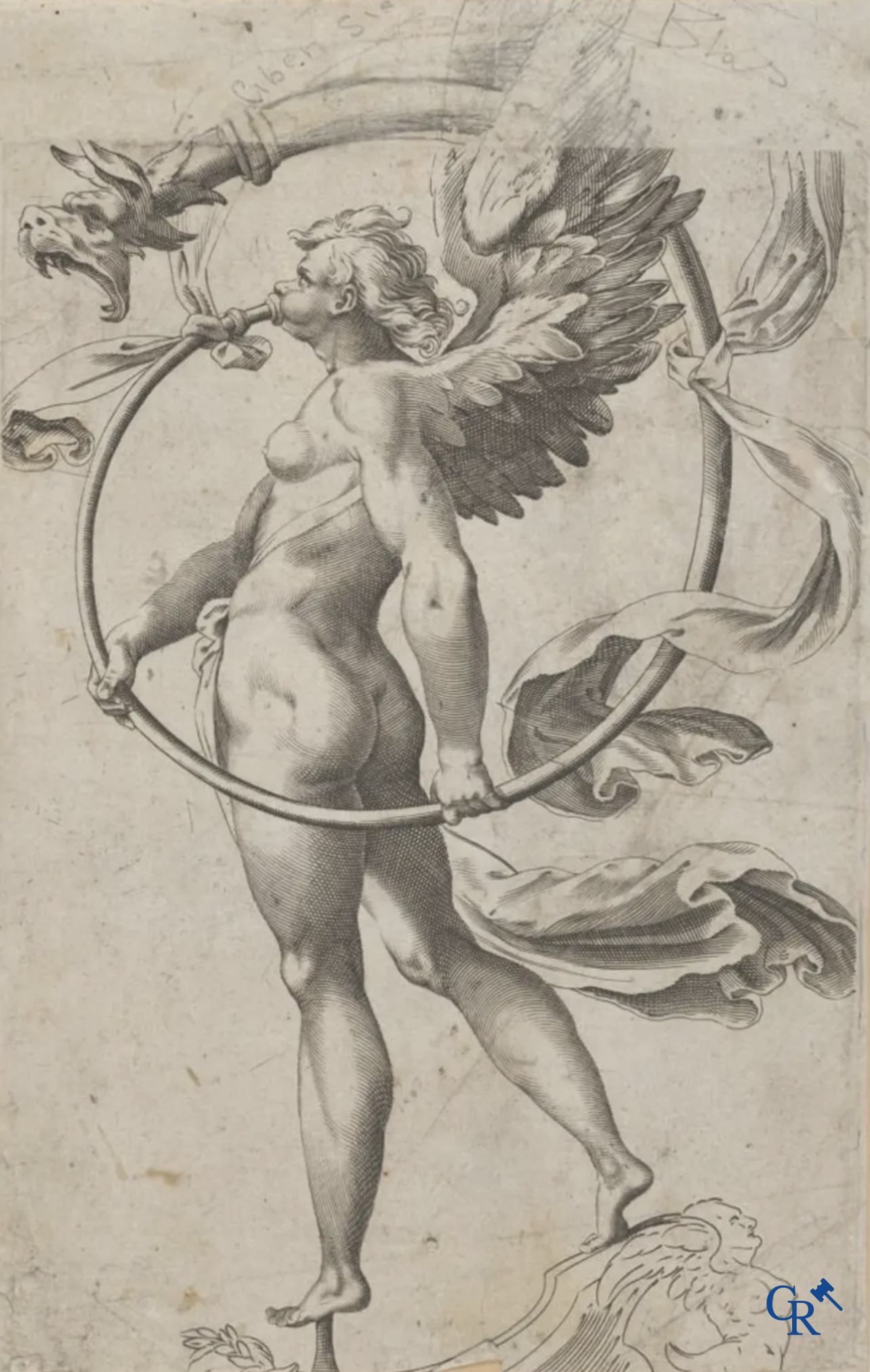 Cherubino Alberti (1553-1615) Uitzonderlijke plakket in Limoges emaille naar een tekening van Cherubino Alberti.