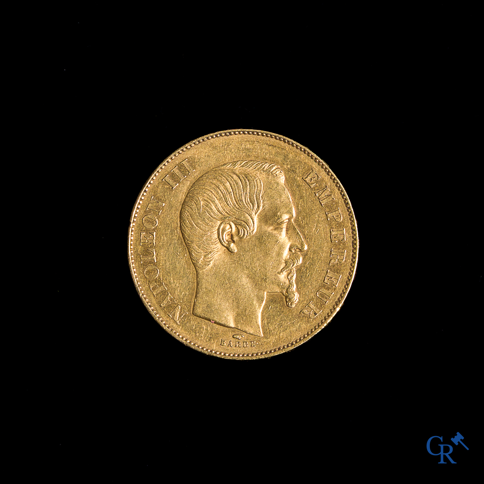 Munten. Gouden muntstuk Napoleon III, 1856.
