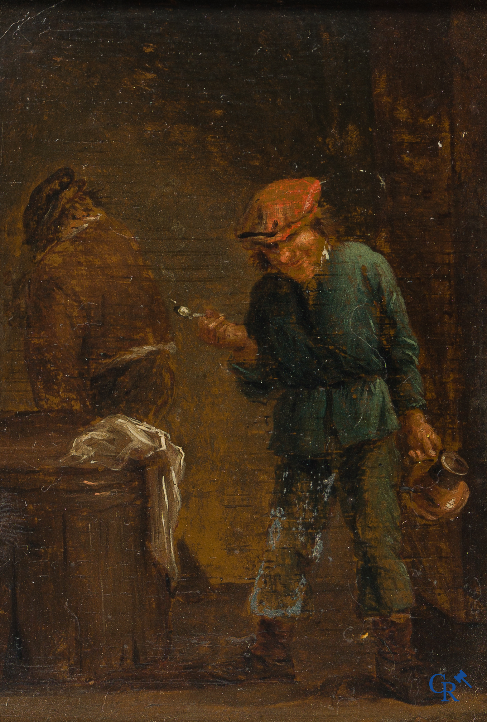 Matheus van Helmont (1623-1679) (Naar) Pendant, olie op paneel.