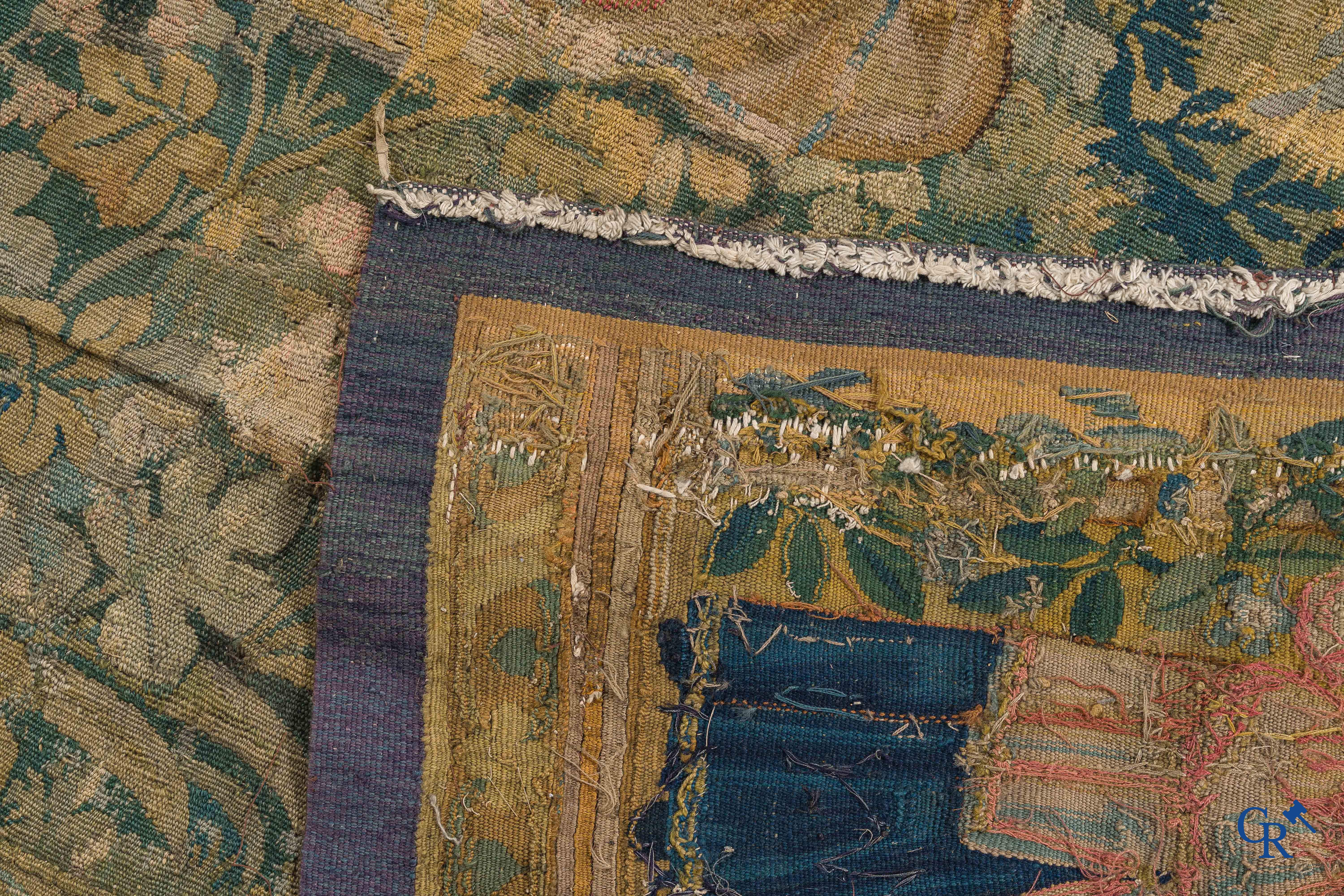 Groot wandtapijt of verdure. Vlaanderen, circa 1700.