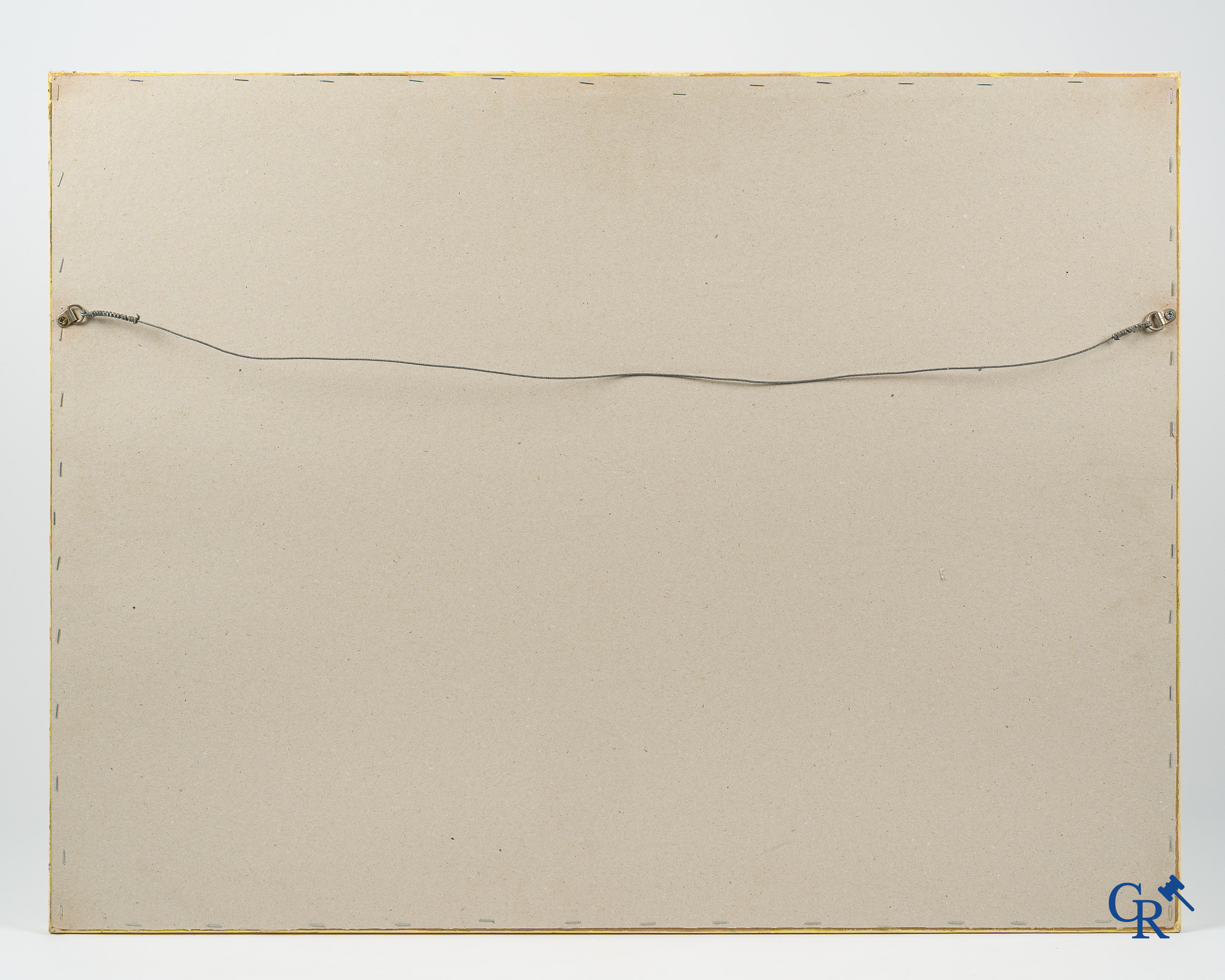 Roger Raveel (1921-2013) (*). "Rode vlek in de leegte van een gedachte" Waterverf, gouache. 1984.