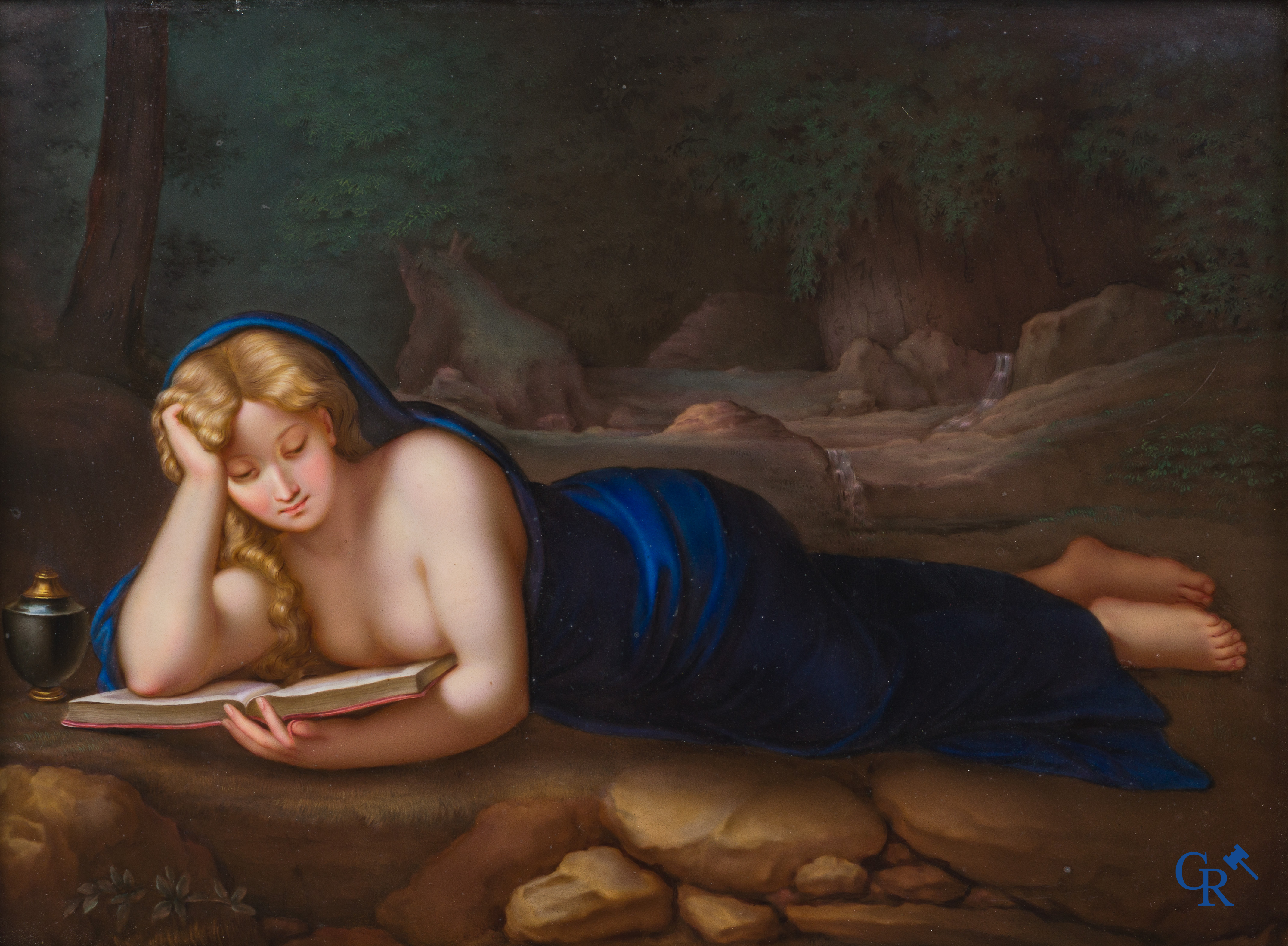 Duits porselein. Meissen. Naar een werk van Antonia da Correggio. "De Boetvaardige Maria Magdalena".