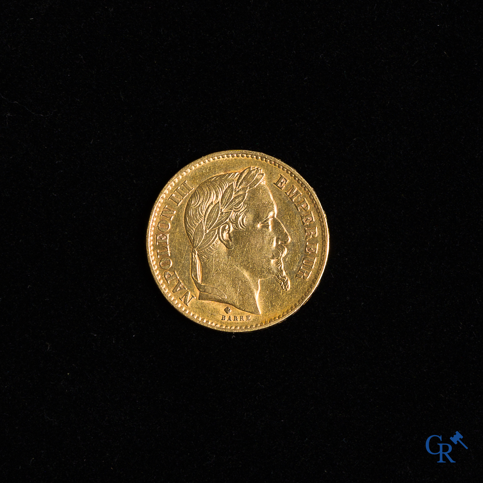 Gouden munt Napoleon III 20 francs, 1868.
