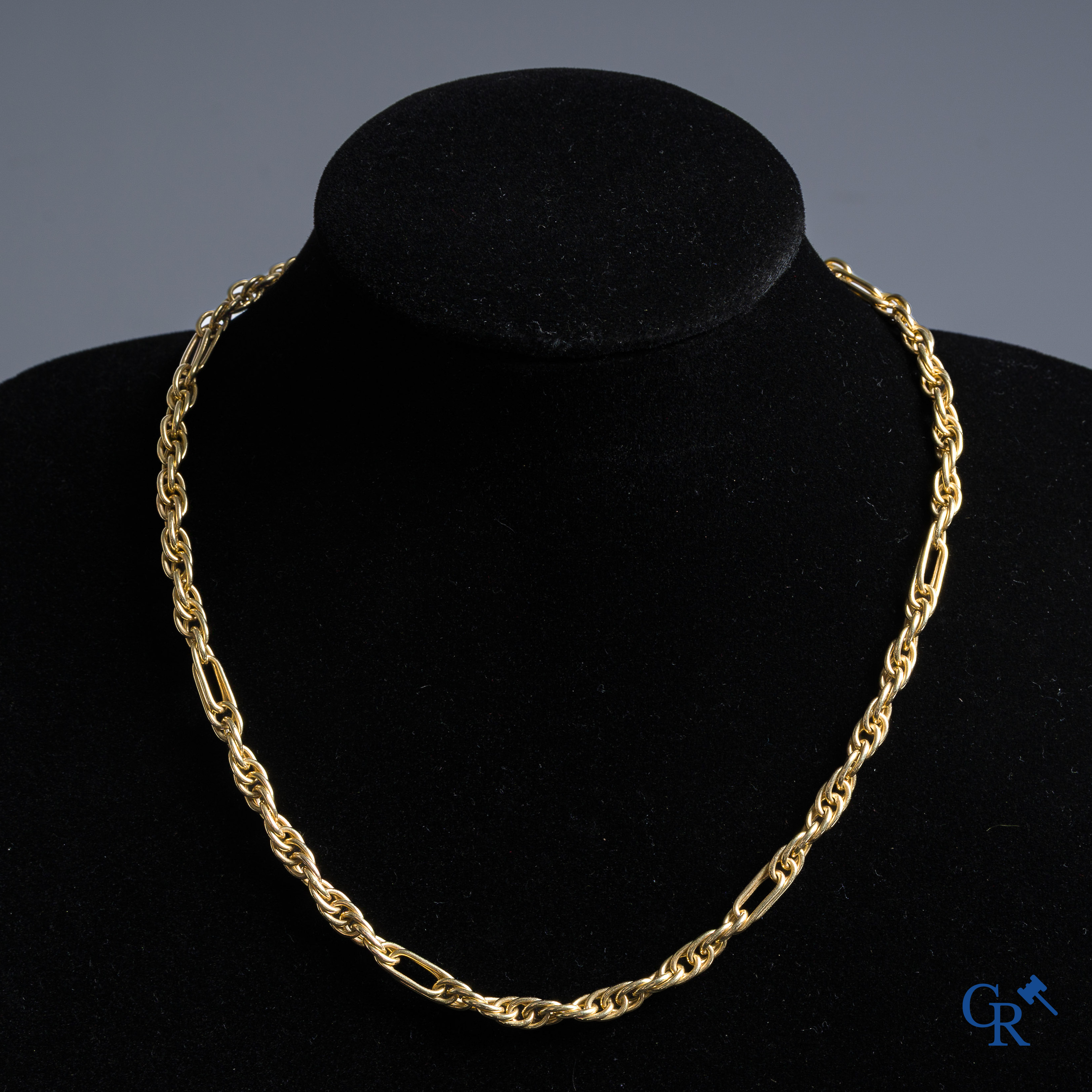 Juwelen. Halsketting in goud 750°/00.
