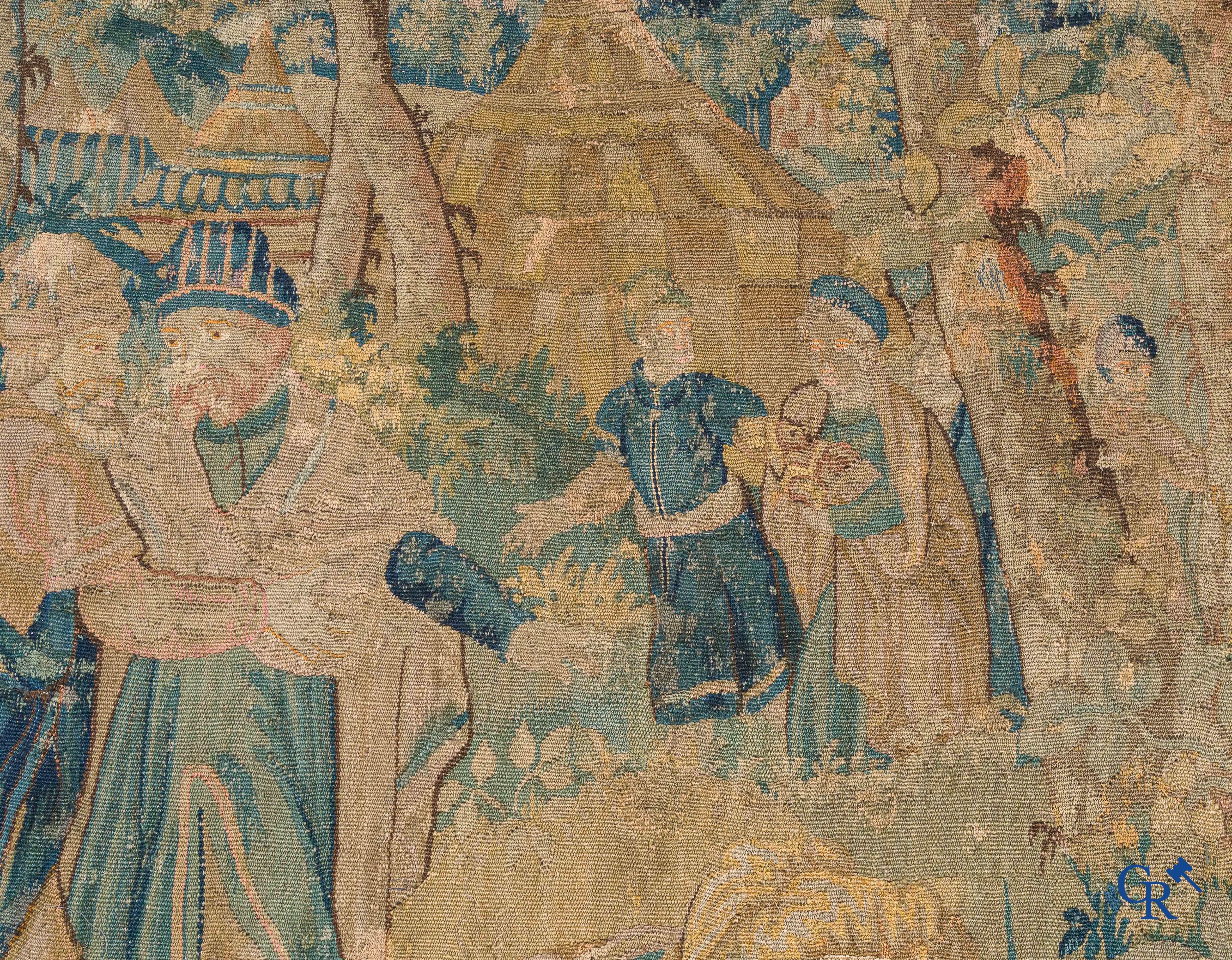Groot wandtapijt of verdure. Vlaanderen, circa 1700.
