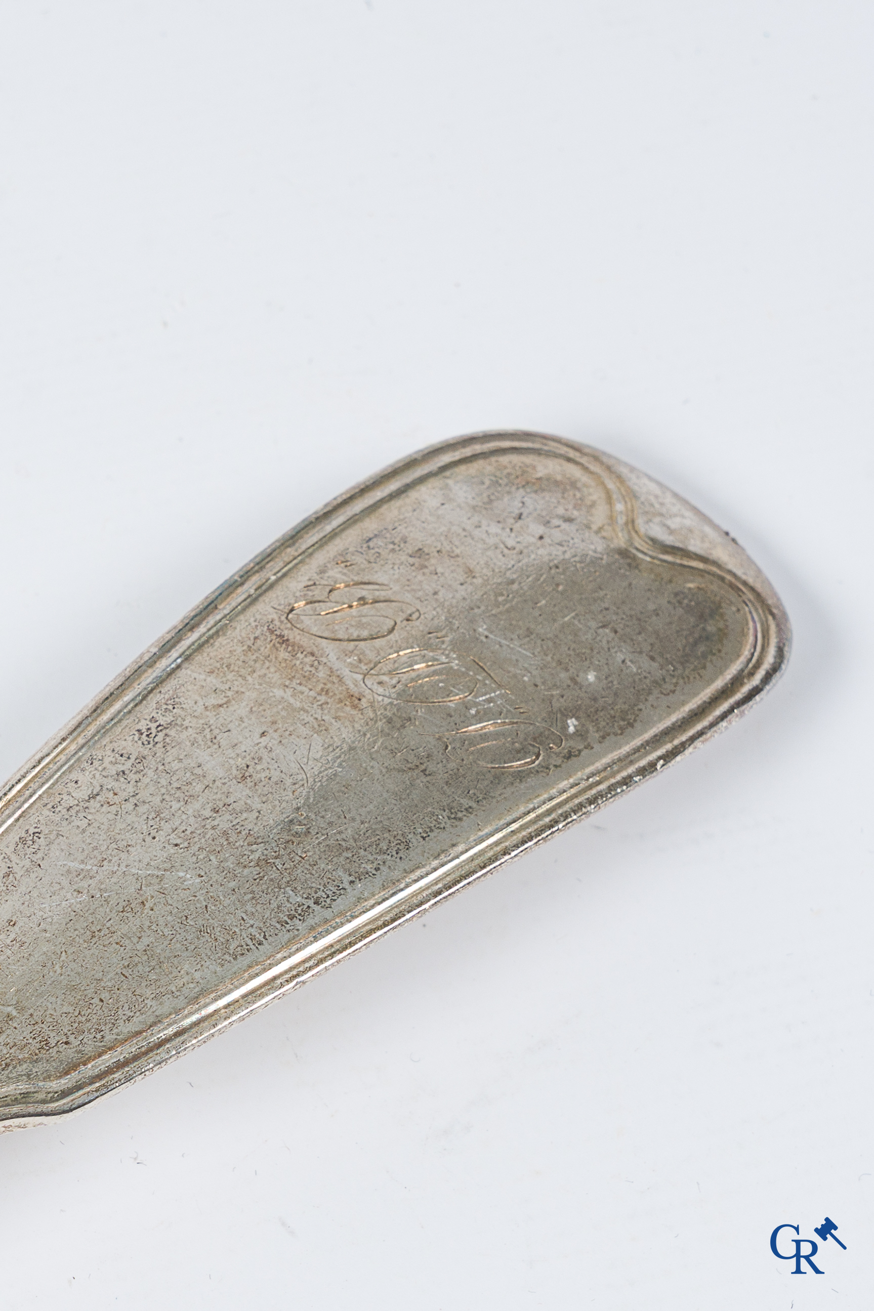 Zilver. Kavel met bestek in zilver 800°/00.