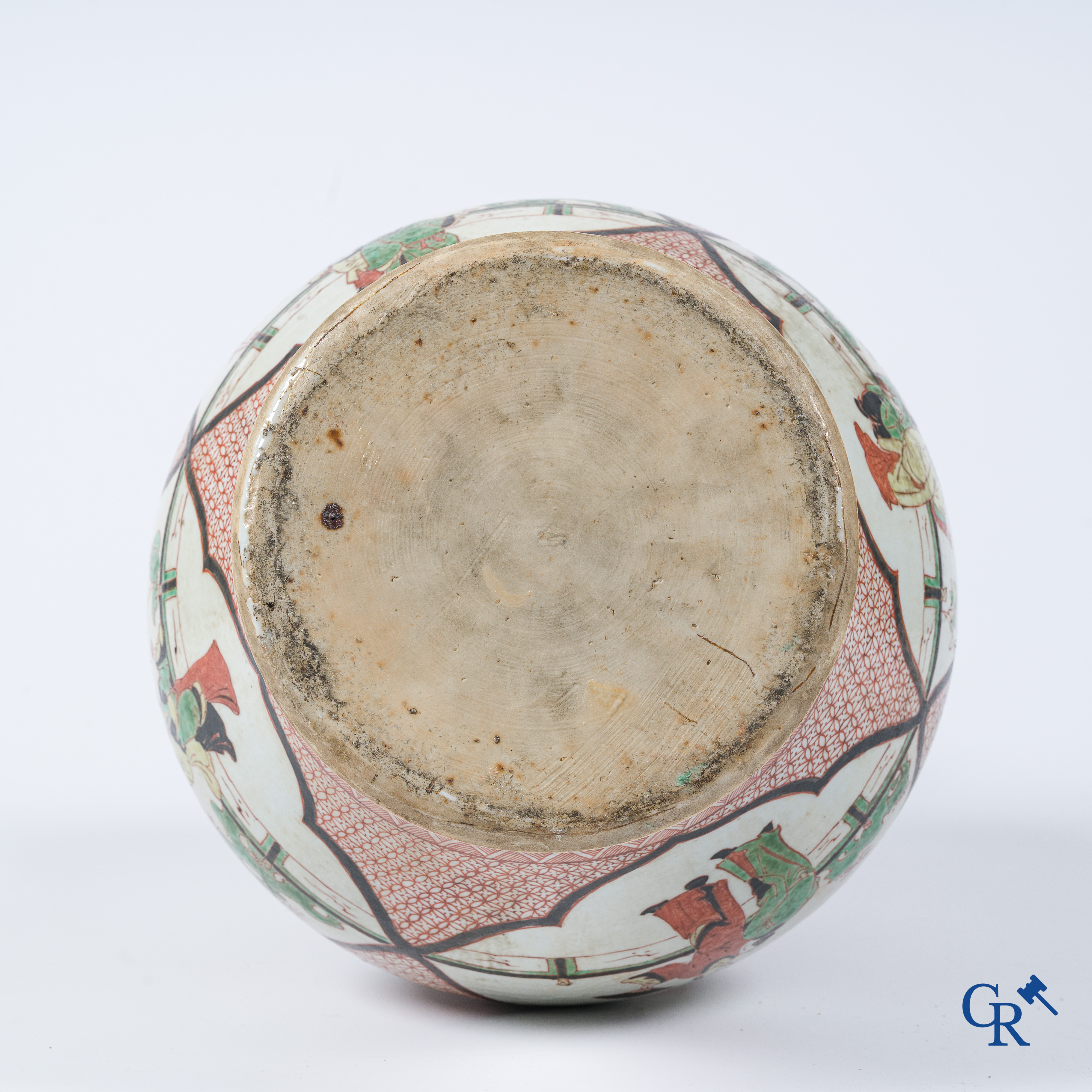 Aziatica. Chinees porselein. Een grote Chinese dubbel gourd vaas. 18e-19e eeuw.