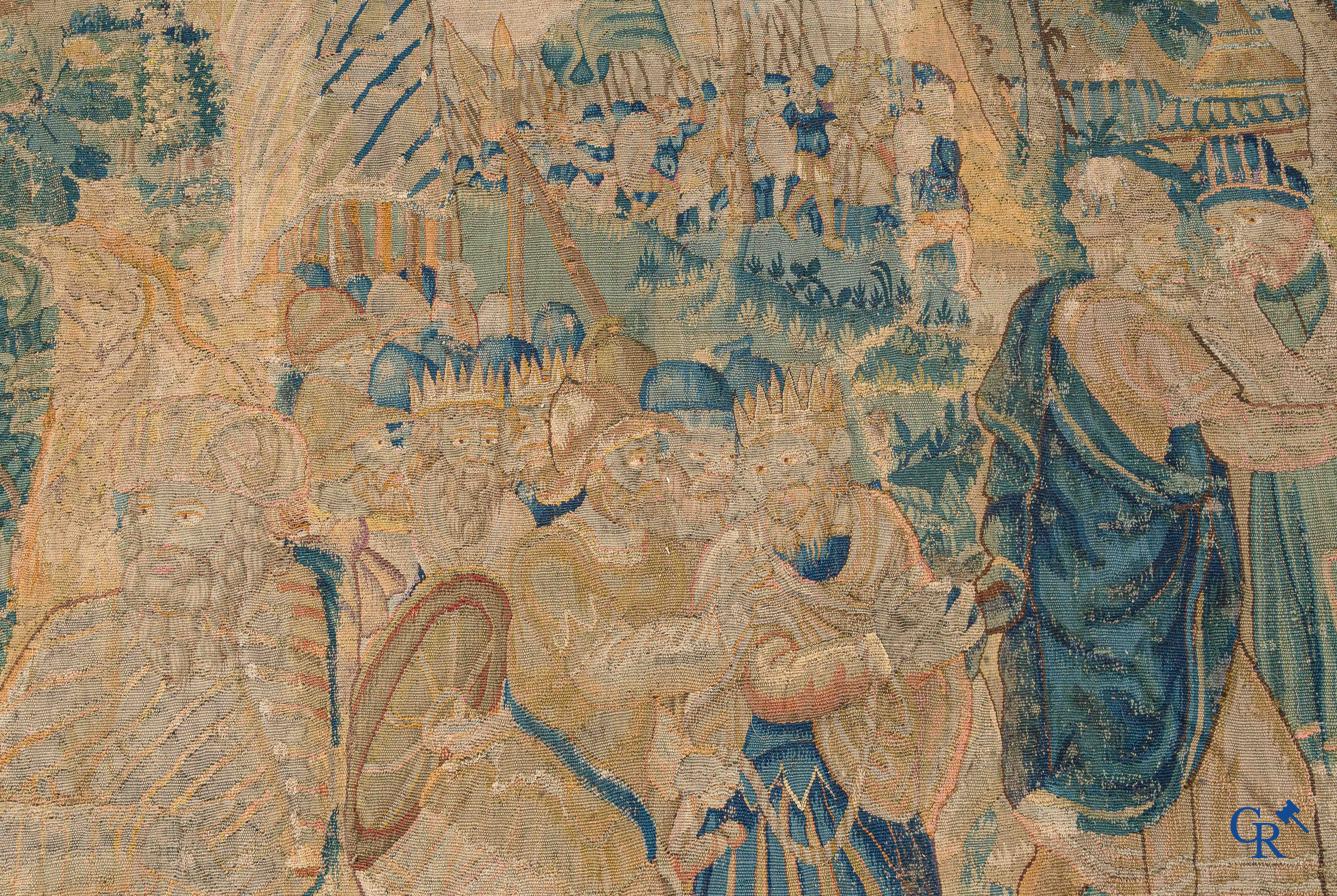 Groot wandtapijt of verdure. Vlaanderen, circa 1700.