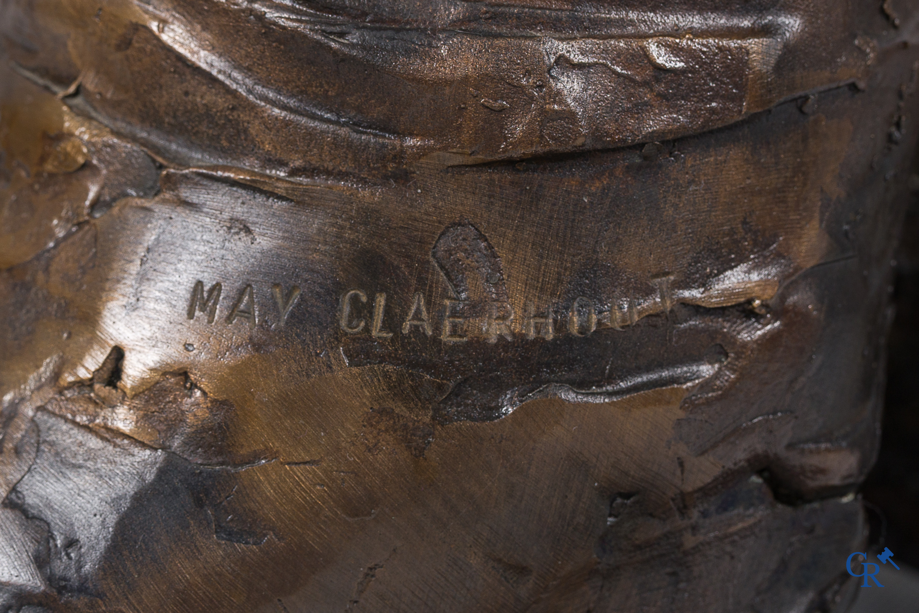 May Claerhout (1939-2016)(*) "De stamboom" Uitzonderlijk grote brons sculptuur. Gesigneerd.