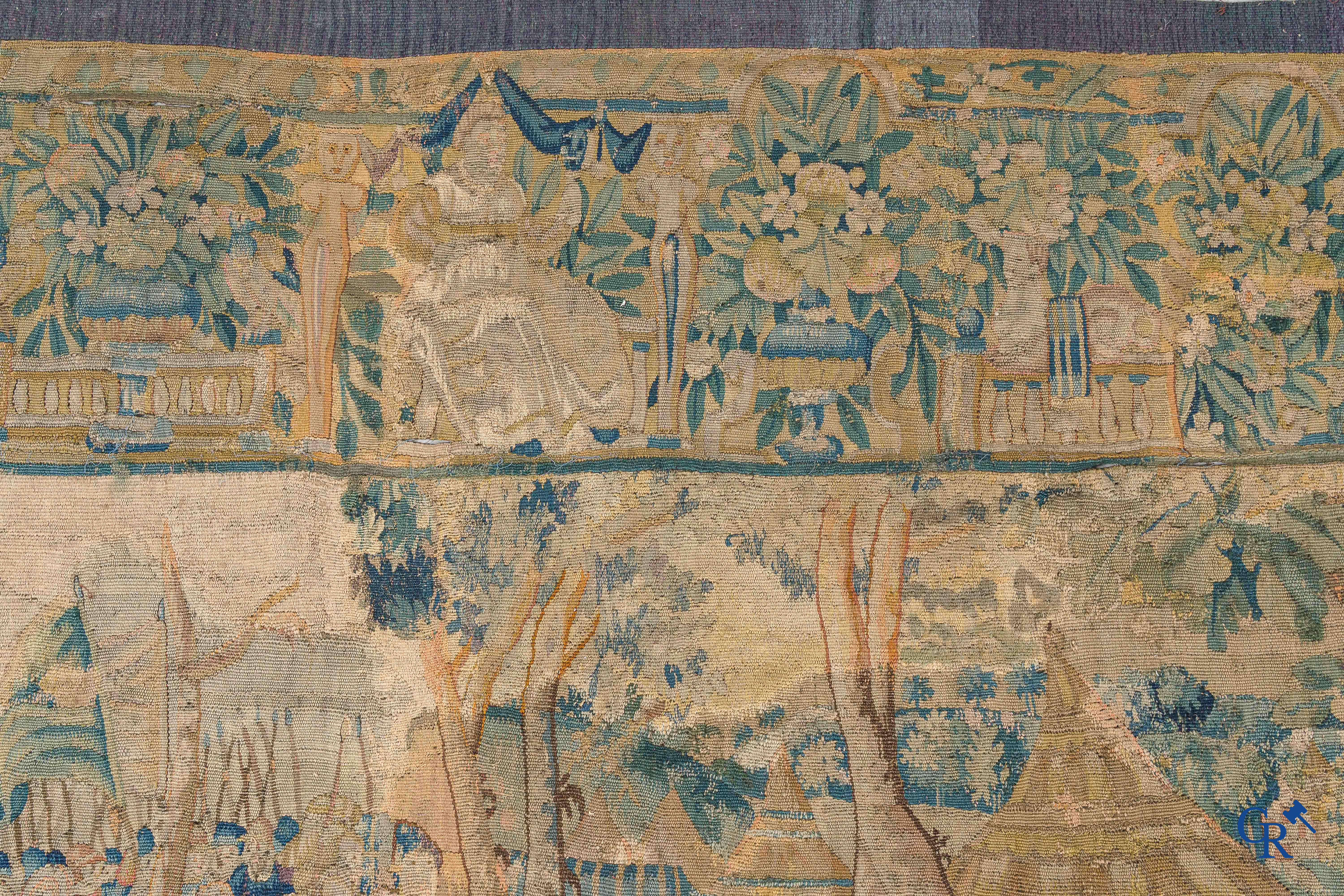 Groot wandtapijt of verdure. Vlaanderen, circa 1700.