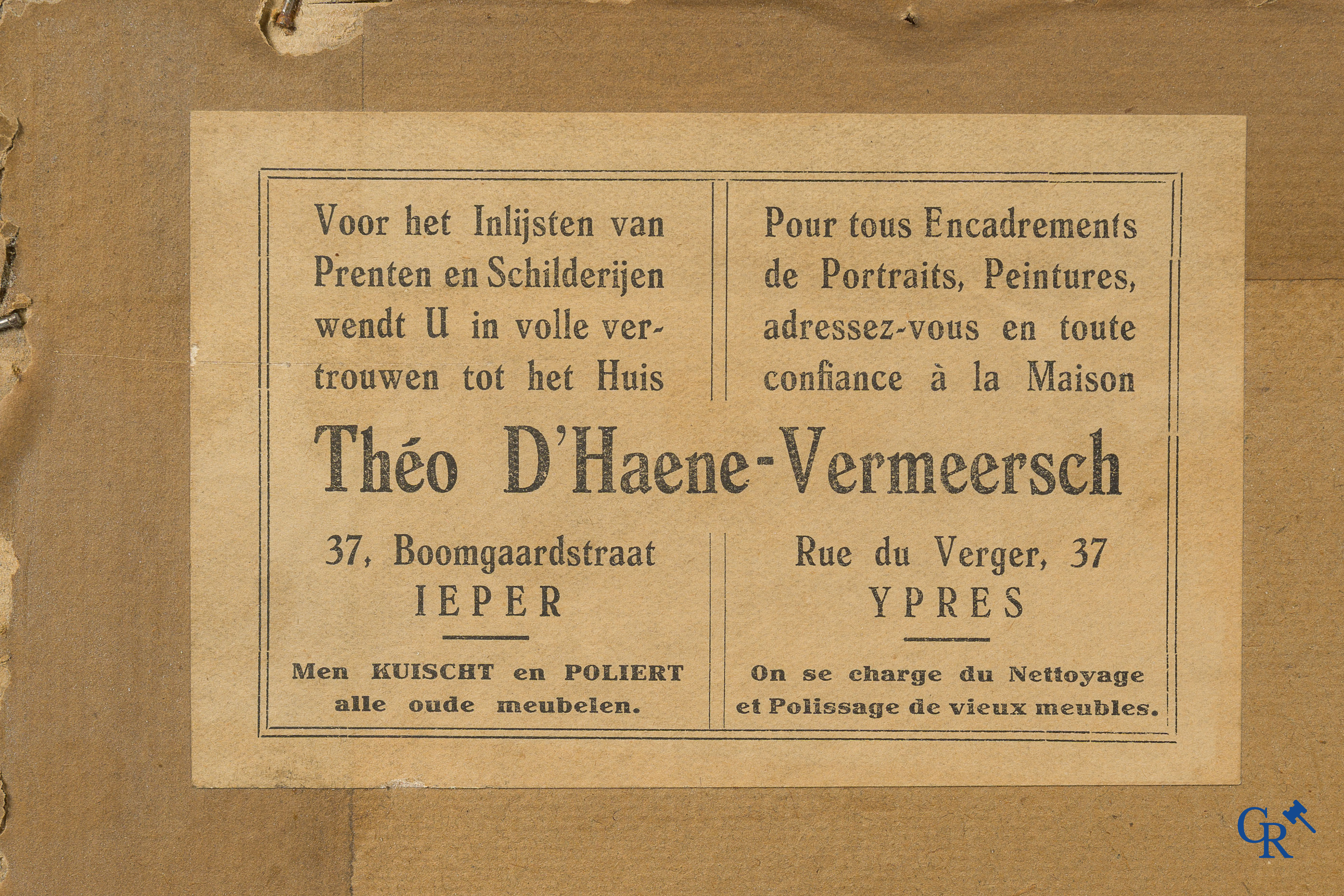 Fotografie. Maurice Antony (Ieper 1883-Oostende 1963) Interessant lot van 3 originele ingelijste foto's.