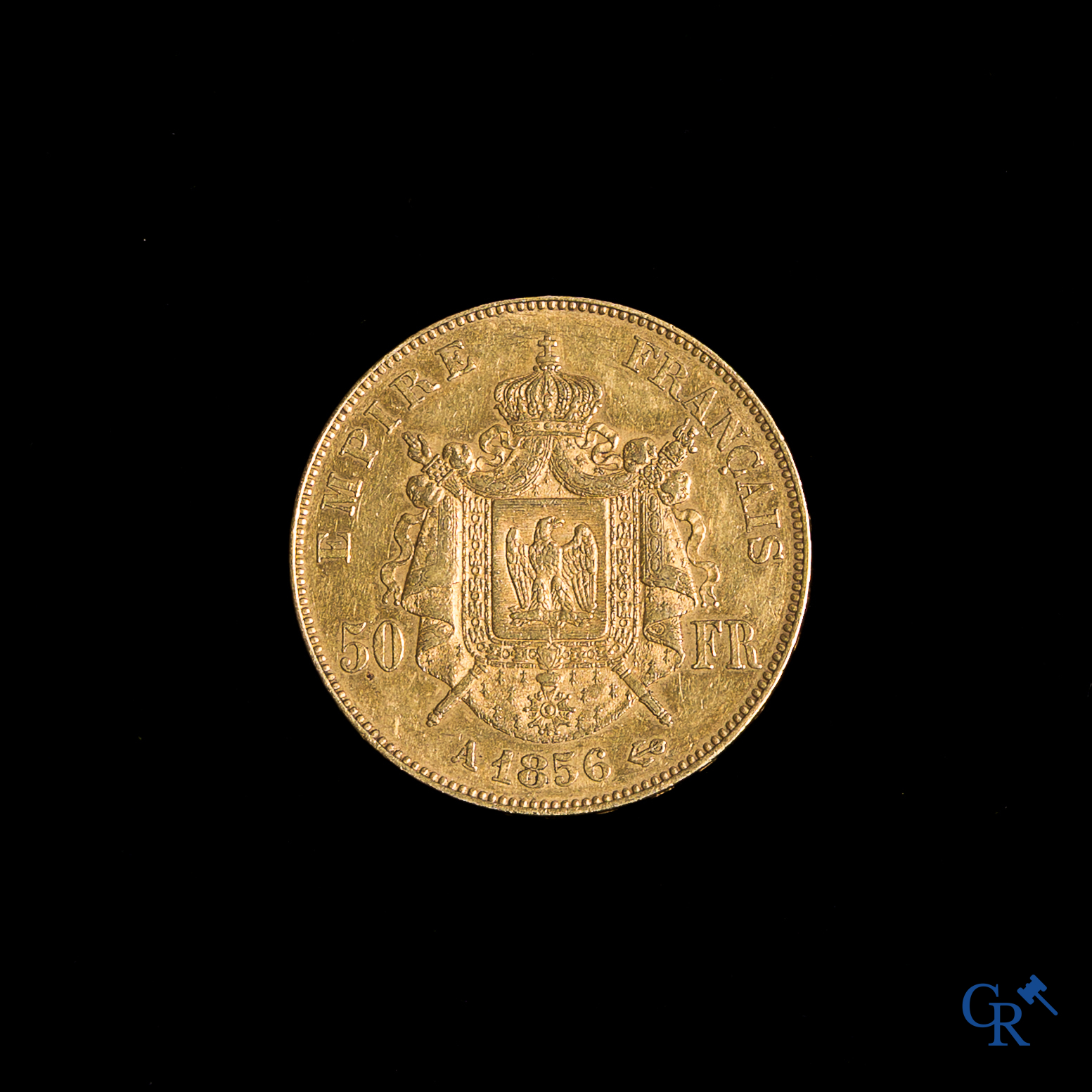 Munten. Gouden muntstuk Napoleon III, 1856.