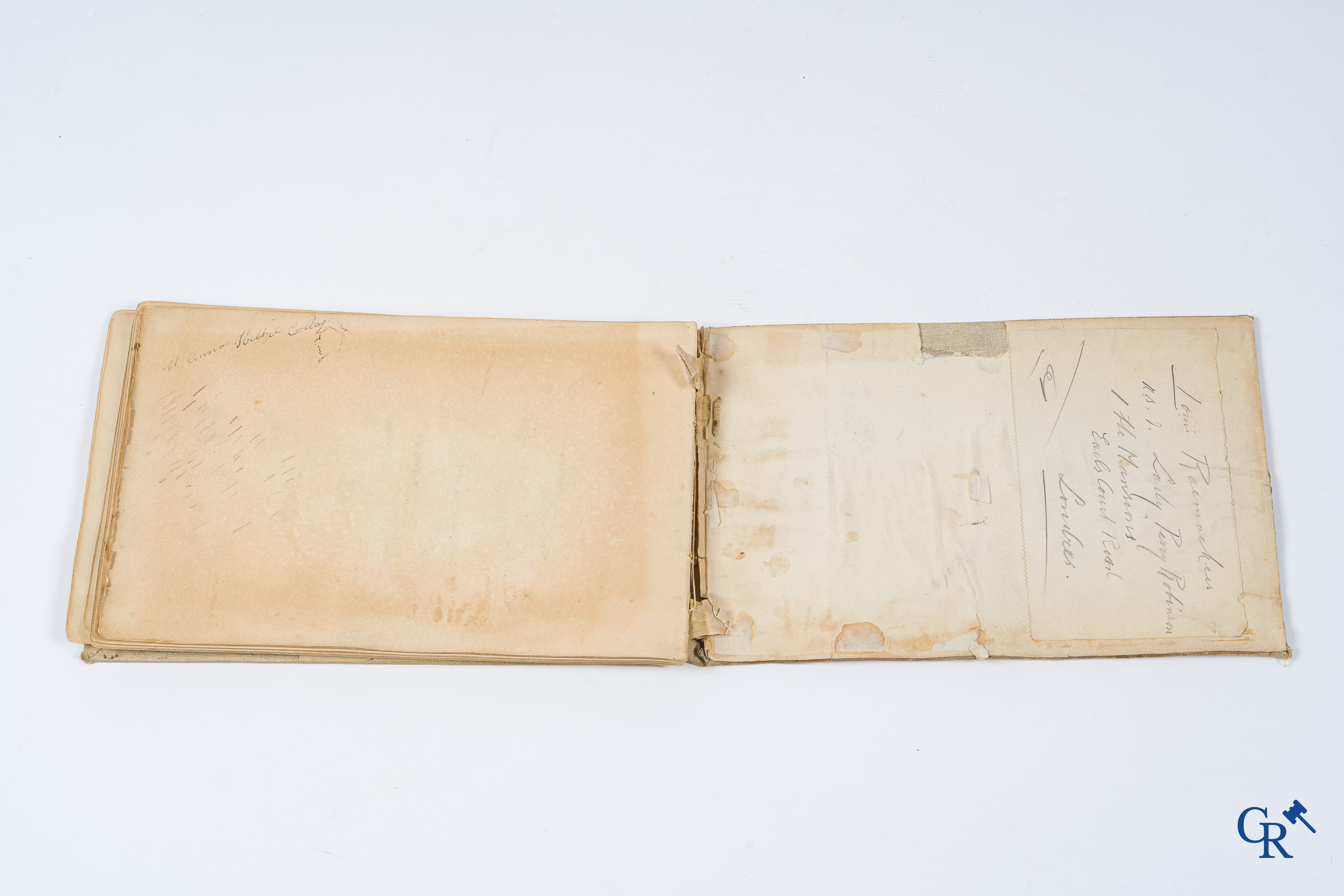 Louis Raemaekers. Schetsenboek gesigneerd Albert Collas en geadresseerd aan Harry Perry Robinson.