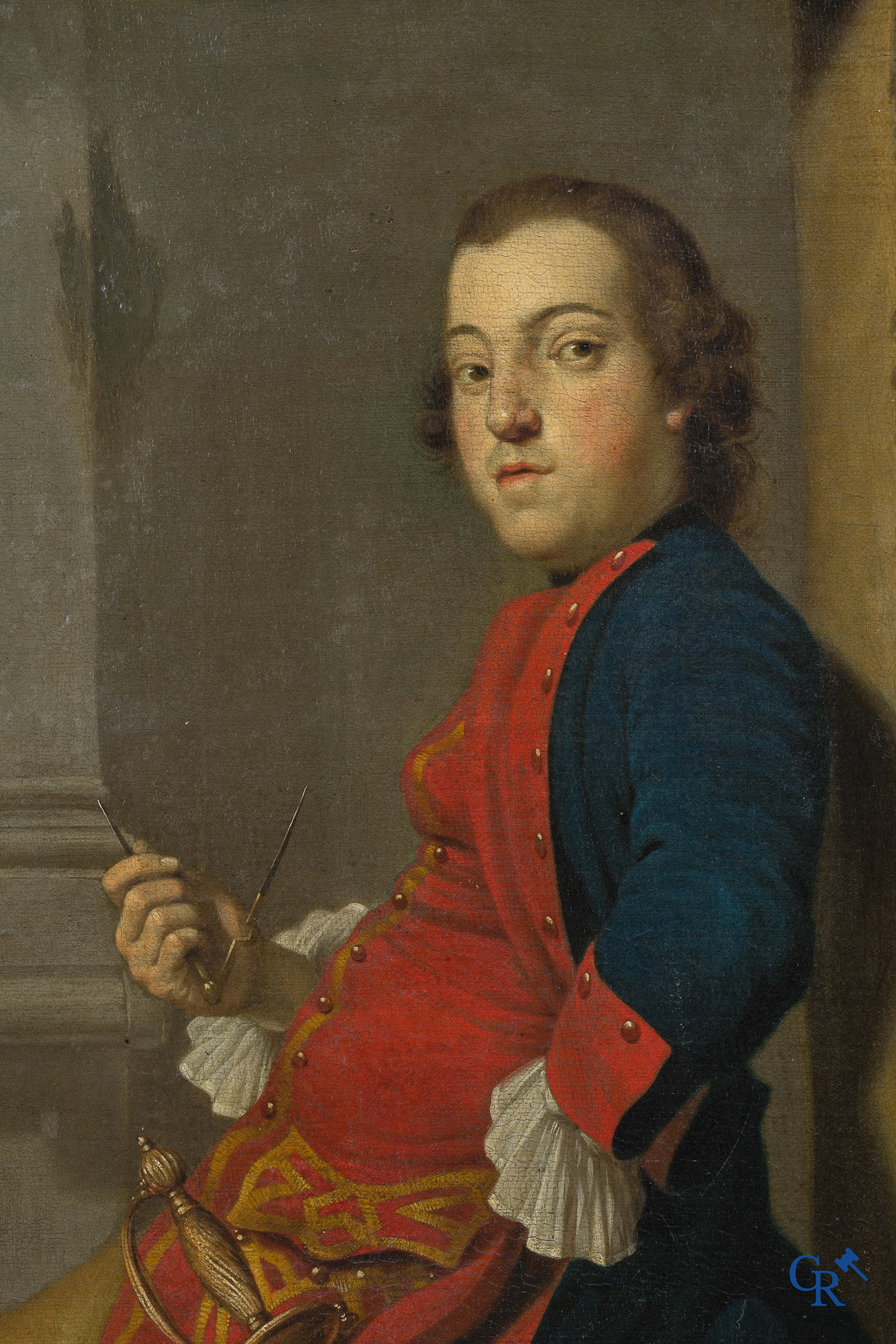 Jan Stolker (1724-1785) Portret van Unico Allard Alberda van Menkema (Groningen 1726 - Uithuizen 1790).