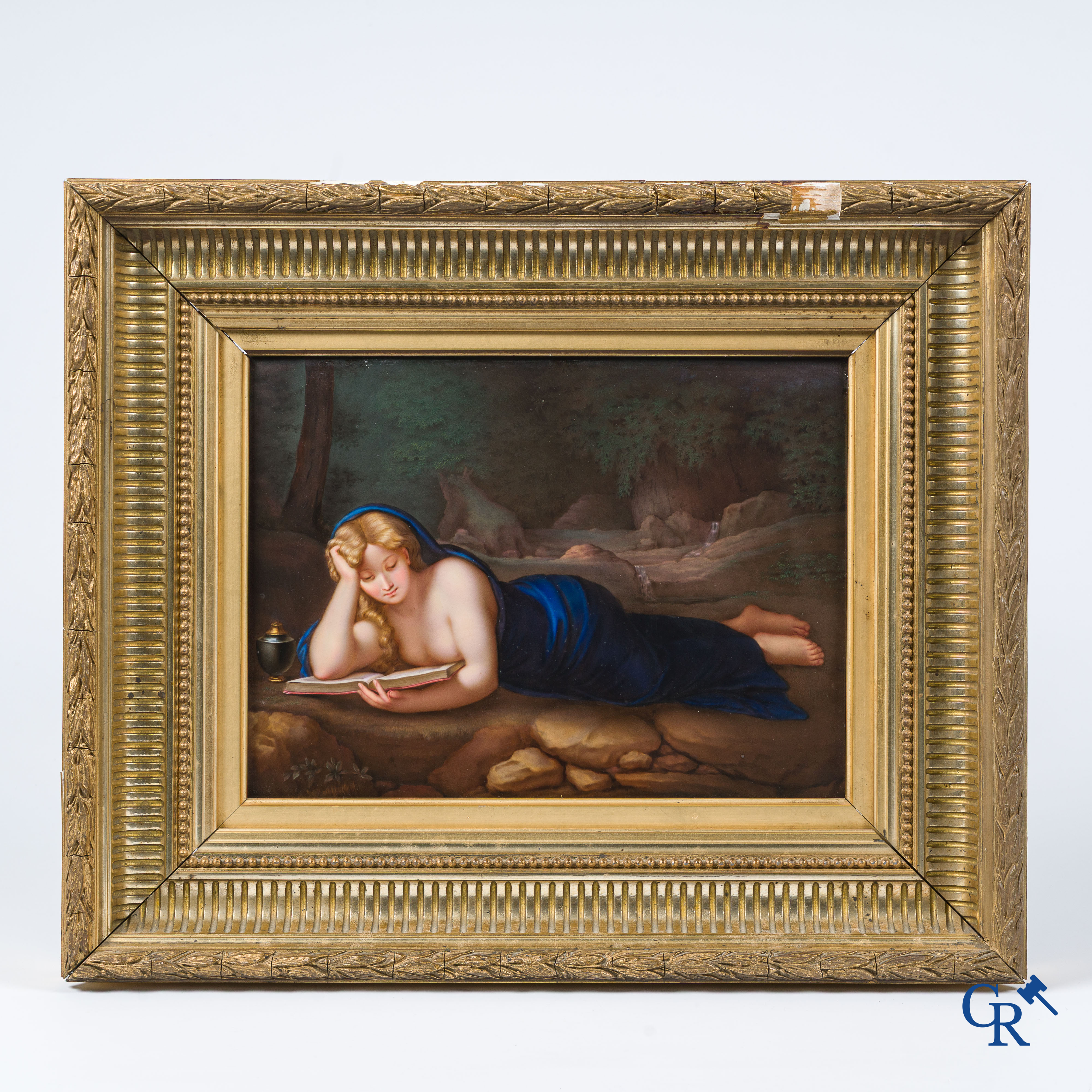 Duits porselein. Meissen. Naar een werk van Antonia da Correggio. "De Boetvaardige Maria Magdalena".