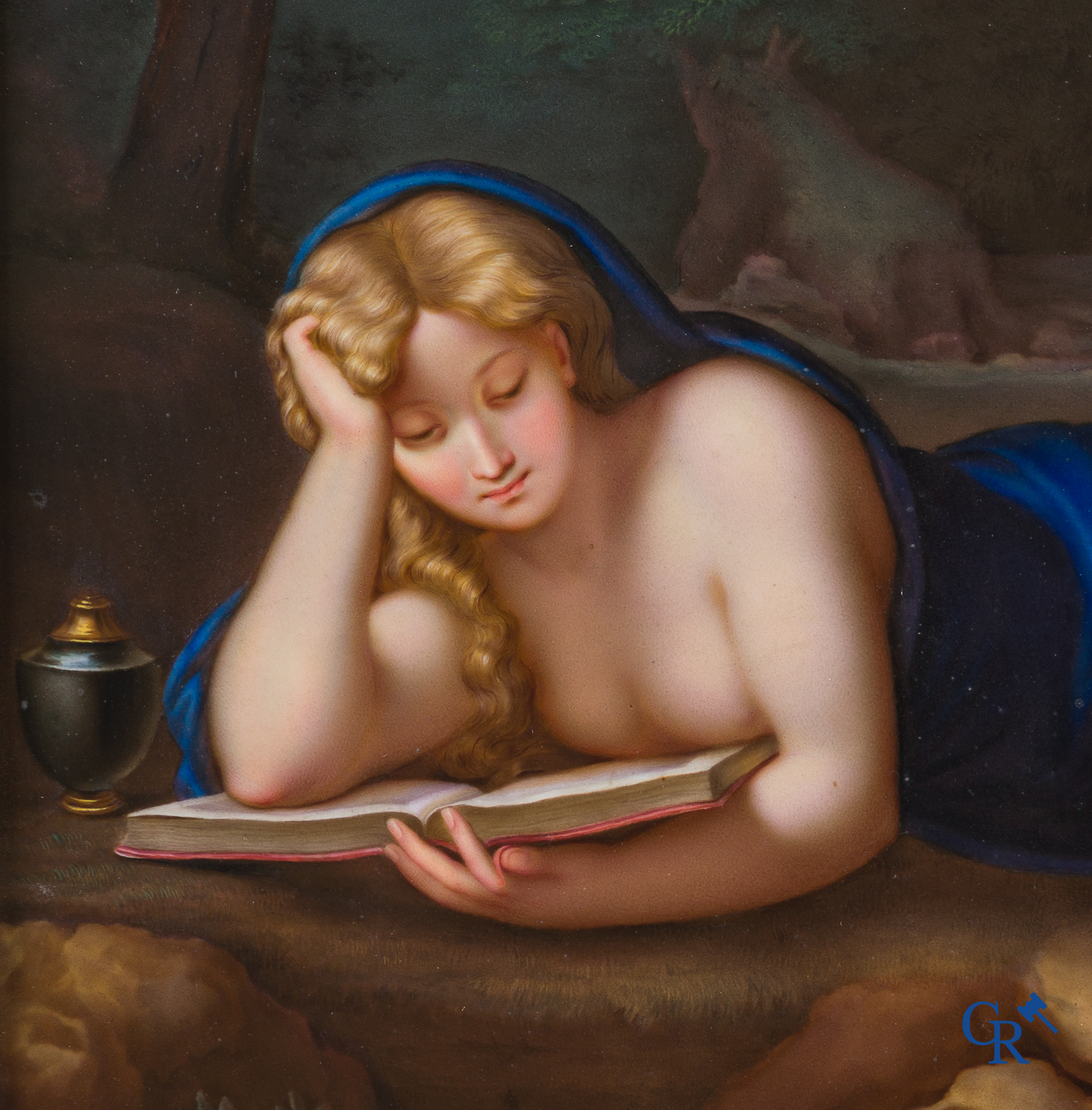 Duits porselein. Meissen. Naar een werk van Antonia da Correggio. "De Boetvaardige Maria Magdalena".