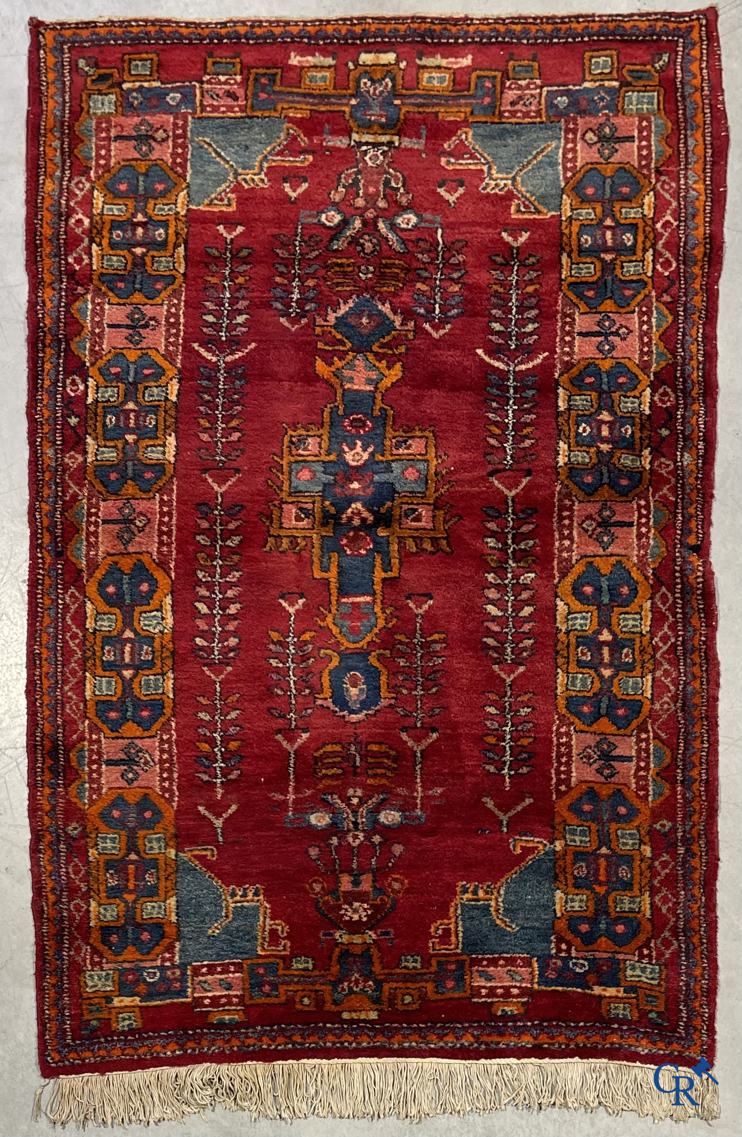 Oriental carpets. Antique hand-knotted Persian carpet in wool.