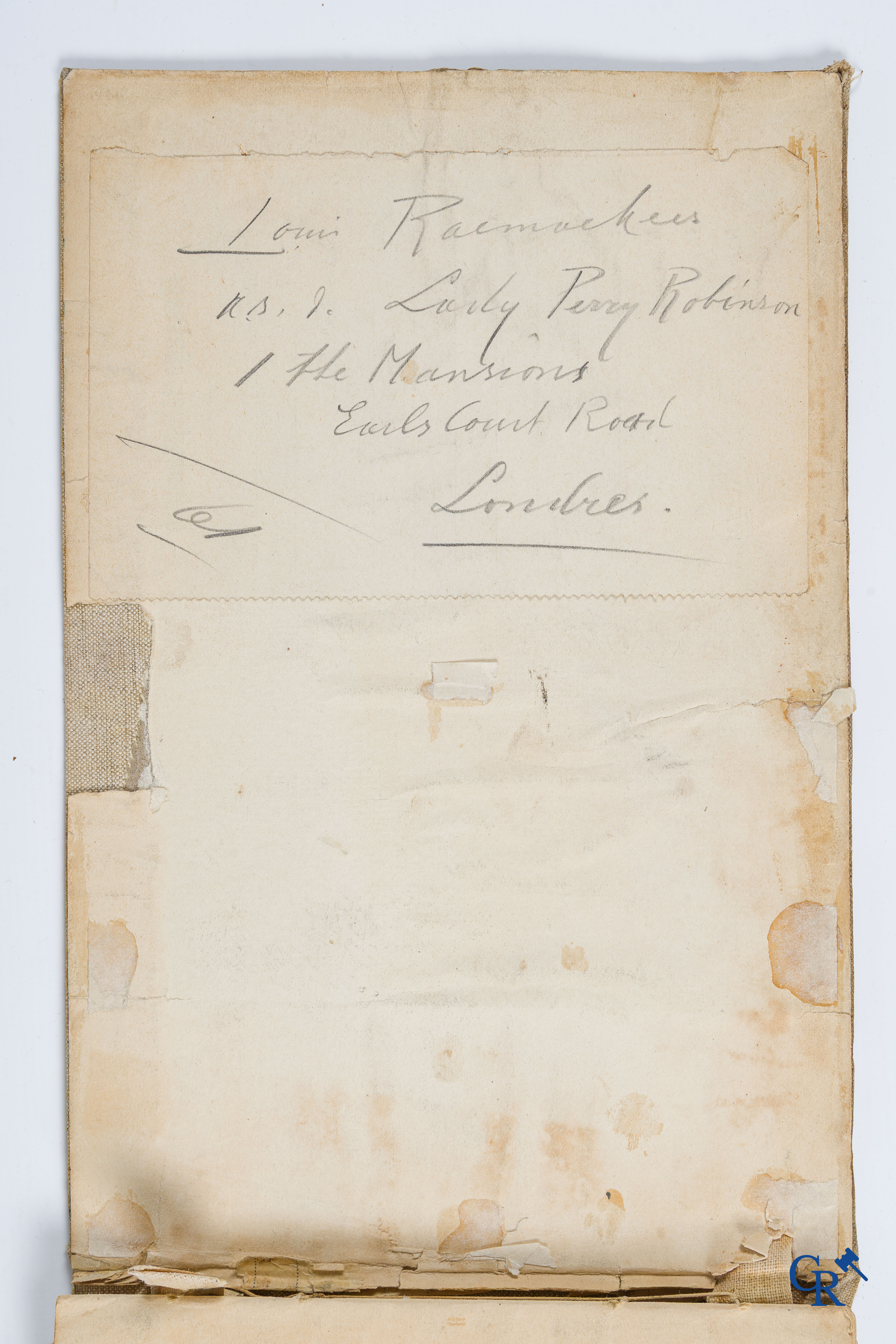 Louis Raemaekers. Schetsenboek gesigneerd Albert Collas en geadresseerd aan Harry Perry Robinson.