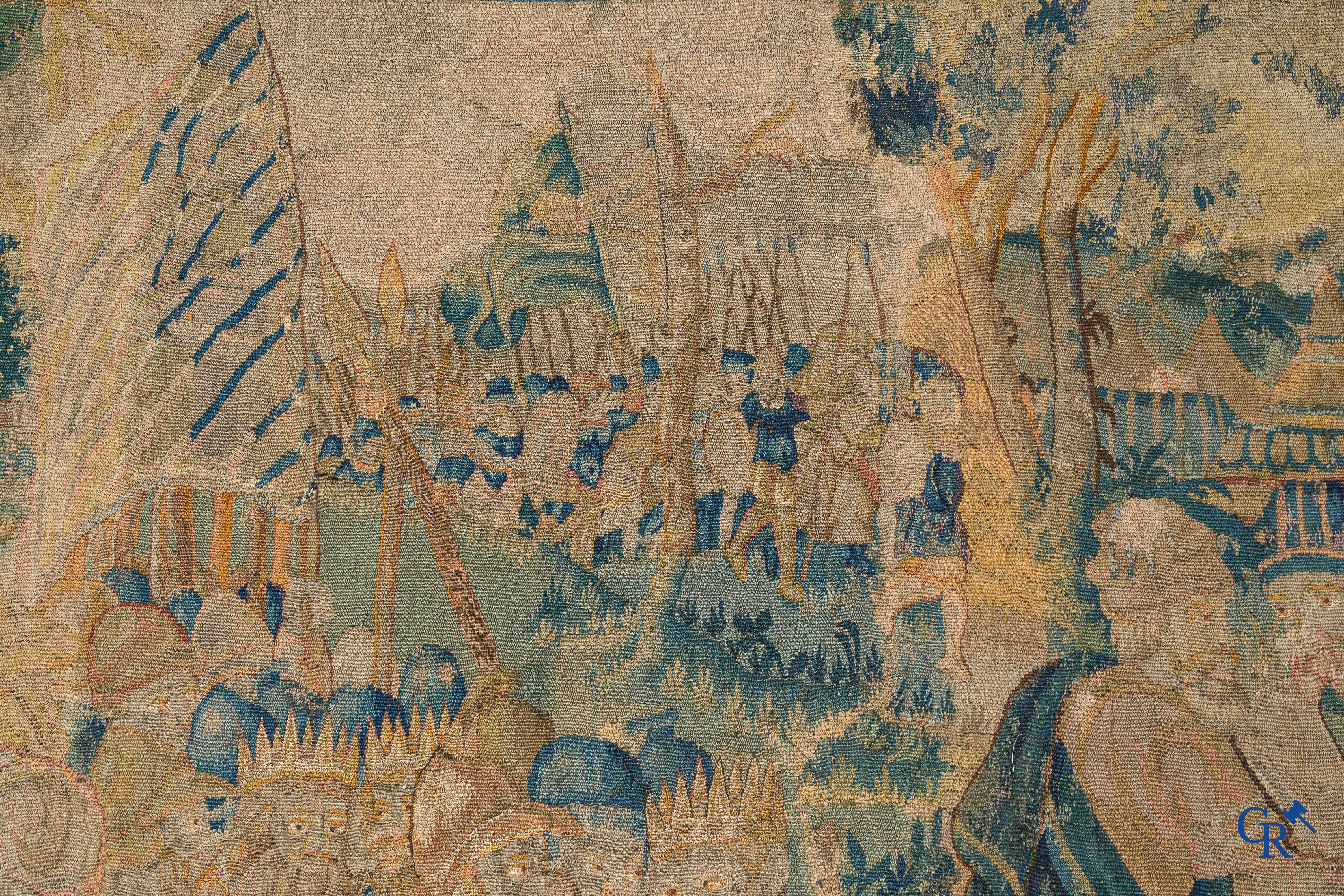 Groot wandtapijt of verdure. Vlaanderen, circa 1700.