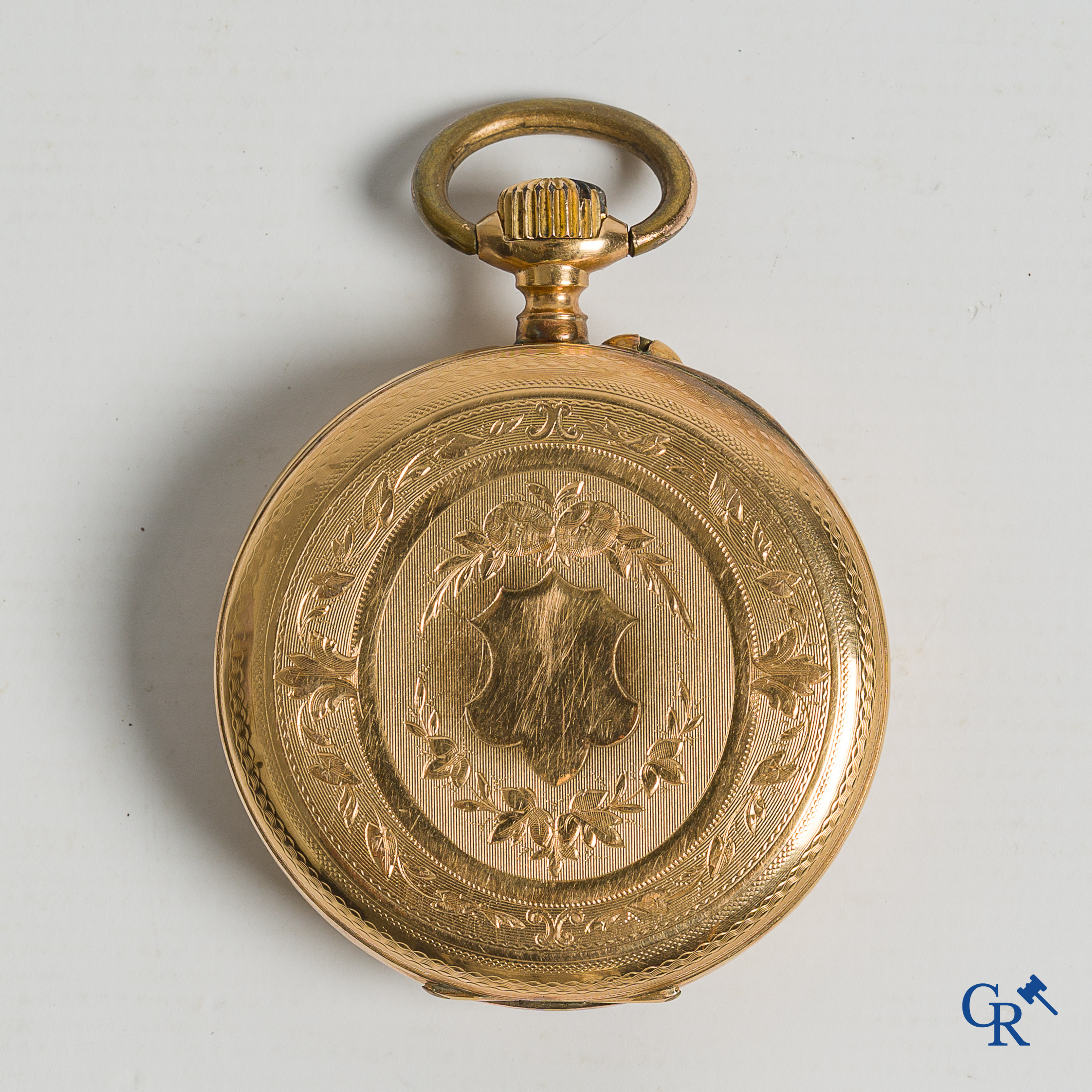 Antique pocket watch with 18 karat gold 750°/00 watch case.