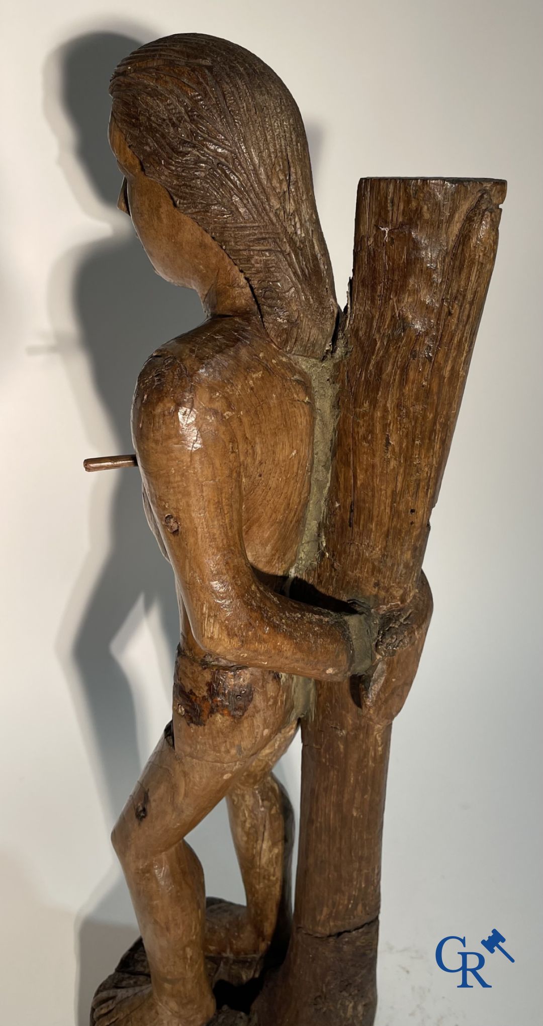 Wooden sculpture: Saint Sebastian 16th - 17th century.