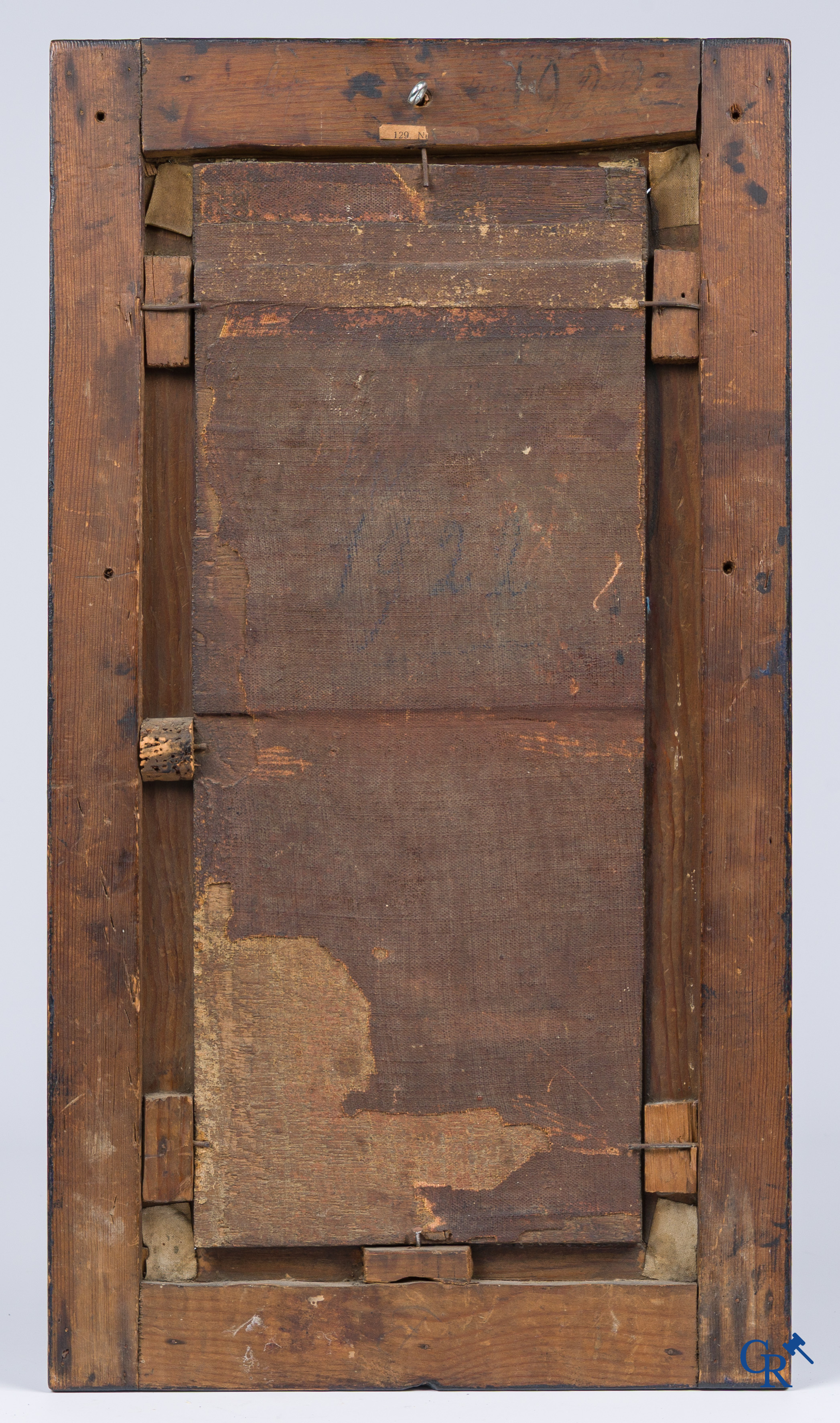 Schilderij, olie op paneel. Fragment van een groter schilderij. 17e eeuw.