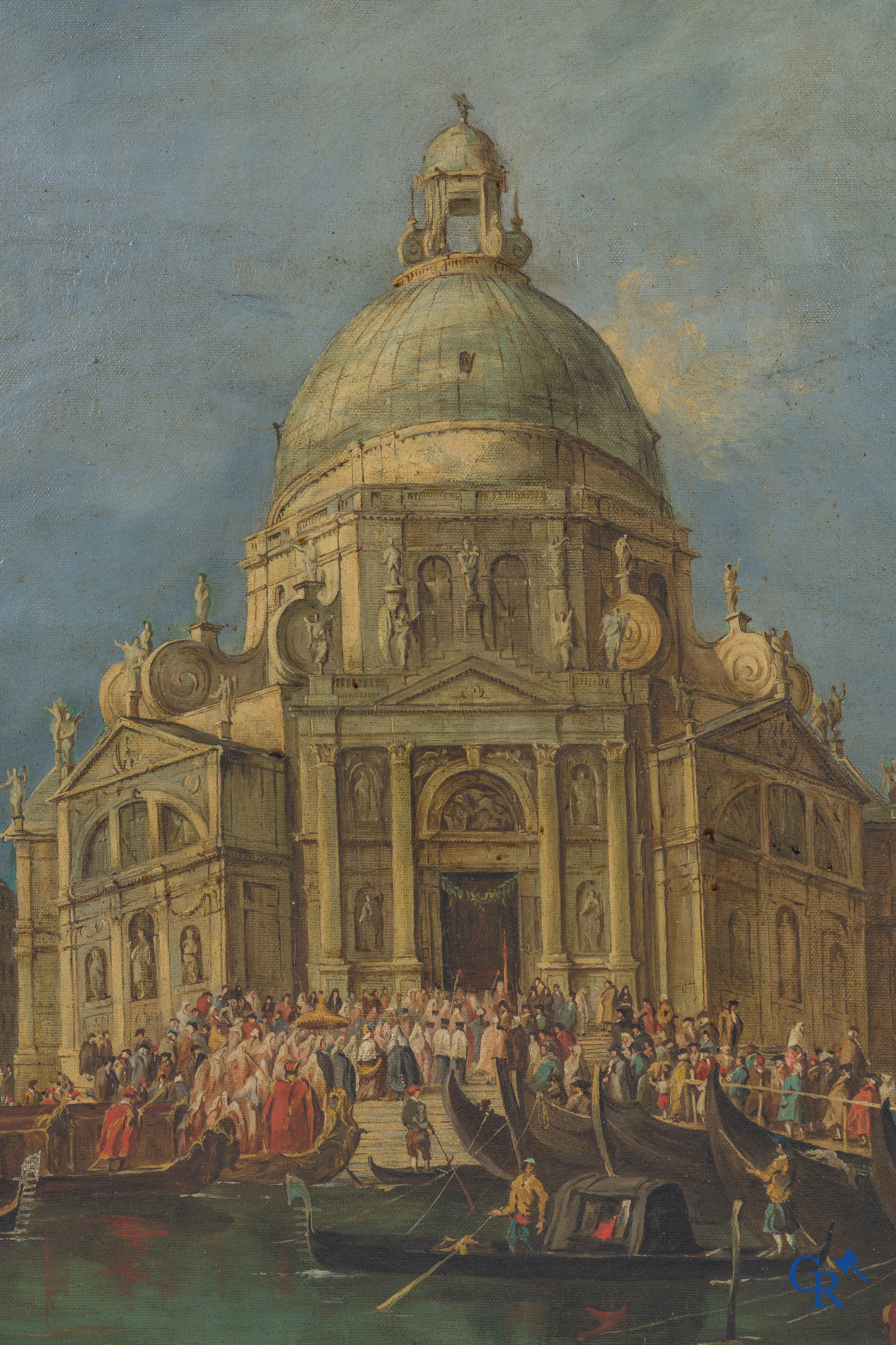 Simon A., naar Francesco Guardi. Mooie kopie van het werk "Le Doge de Venise se rend à la Salute".