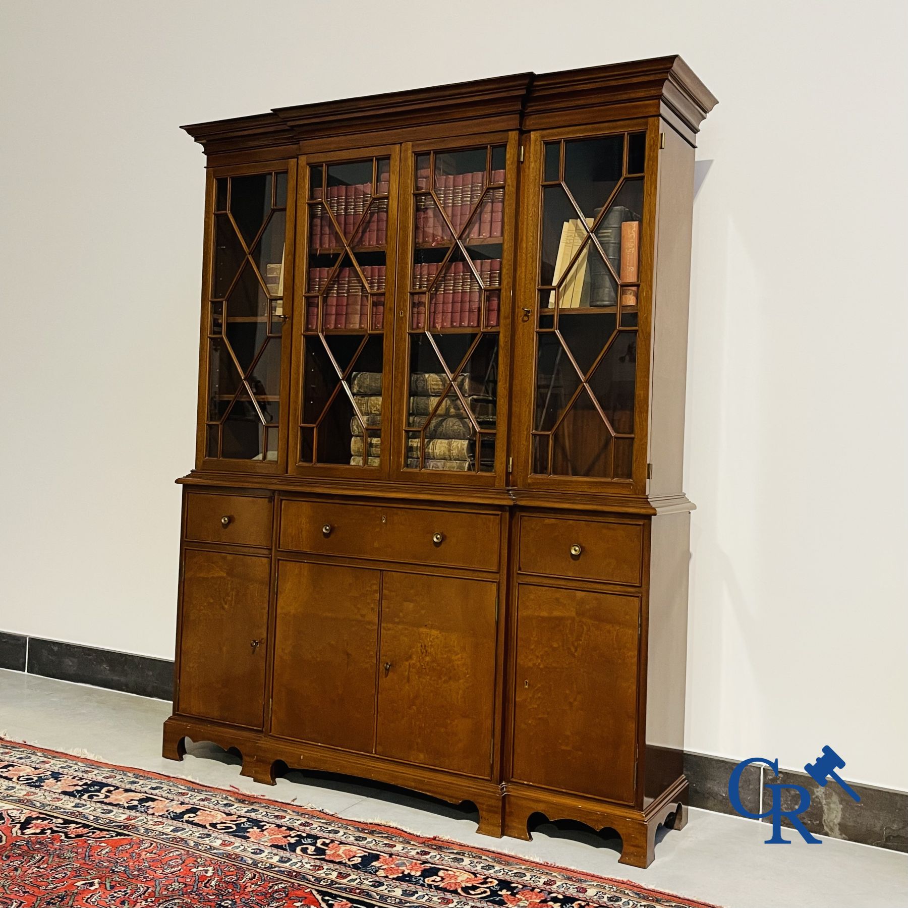 The Coene brothers Kortrijk. Mahogany bookcase.