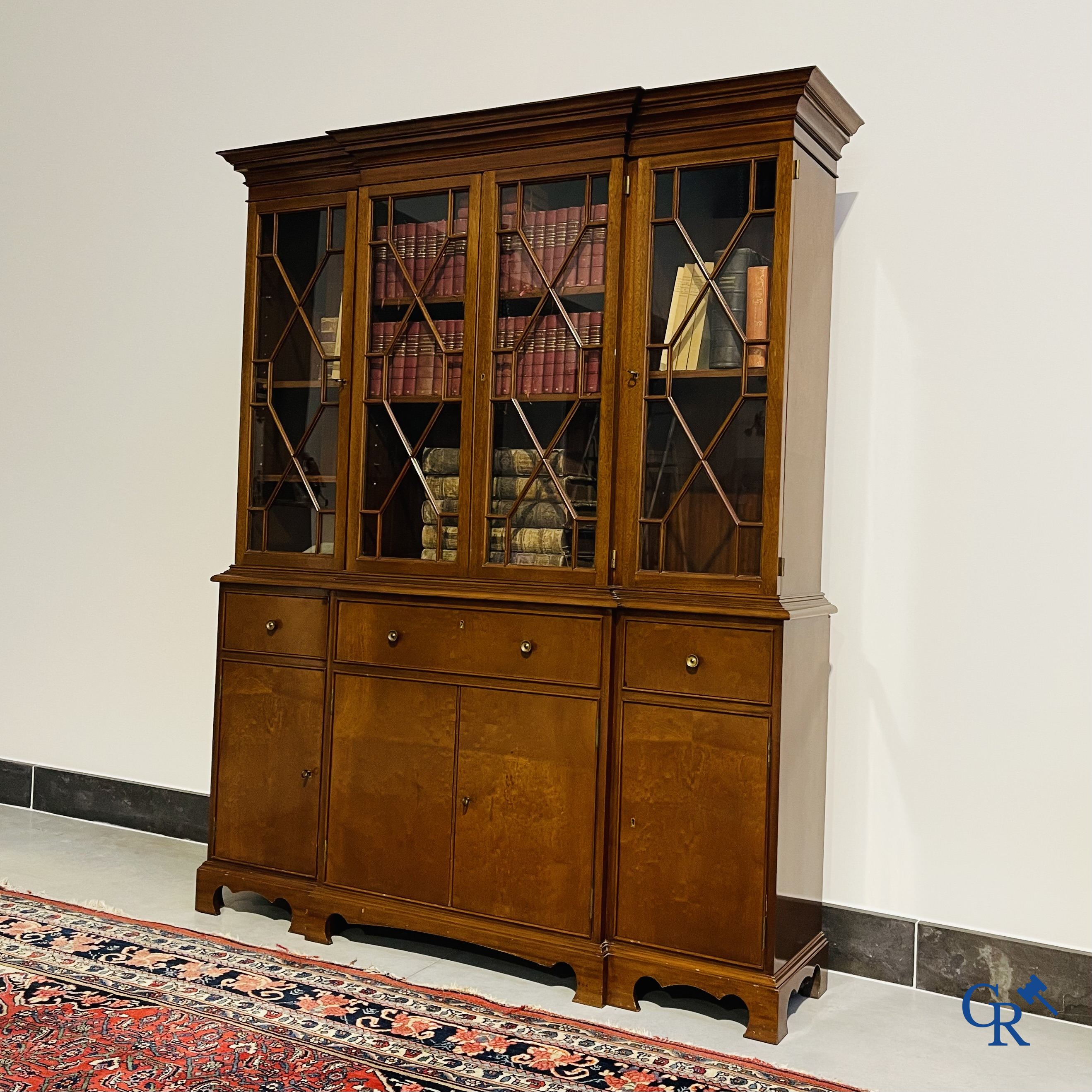 The Coene brothers Kortrijk. Mahogany bookcase.