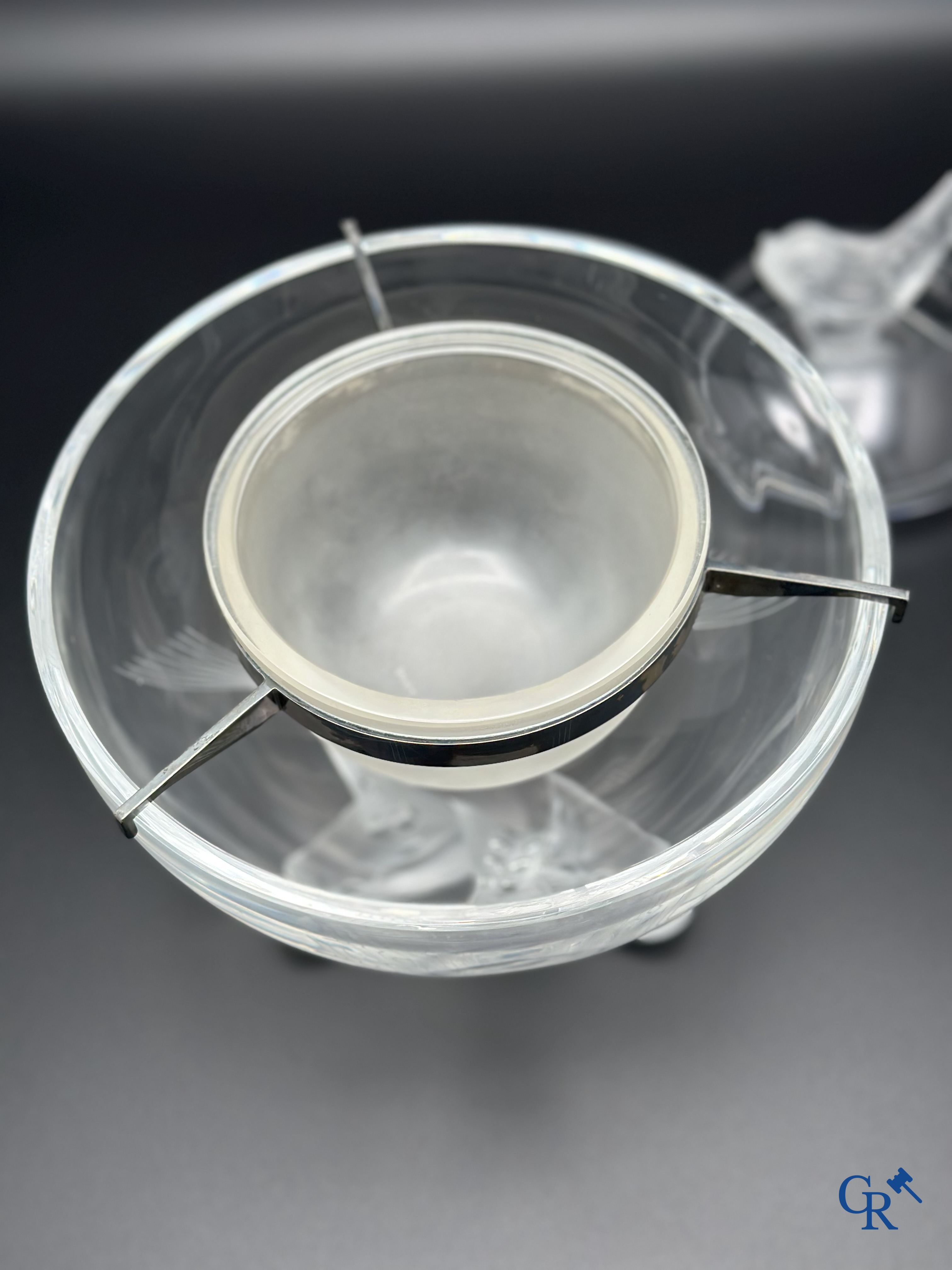 Lalique France: Caviar bowl. Signed.