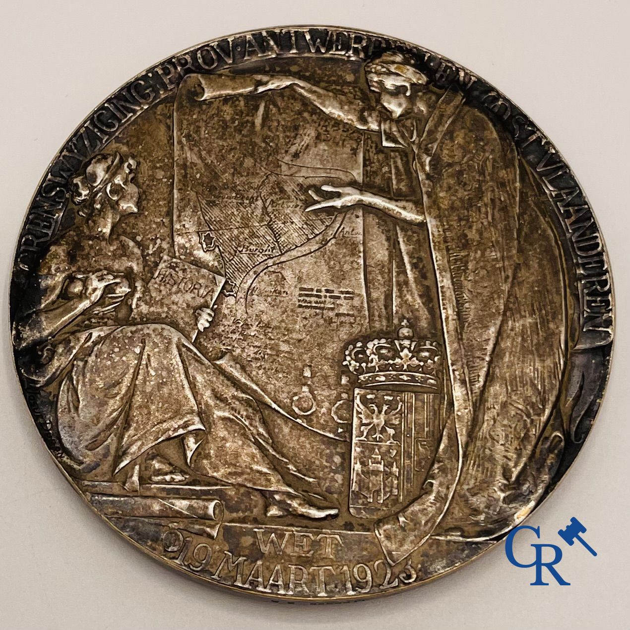 Josuë Dupon: Rare medal: Border change Province of Antwerp and East Flanders. Flemish Head.