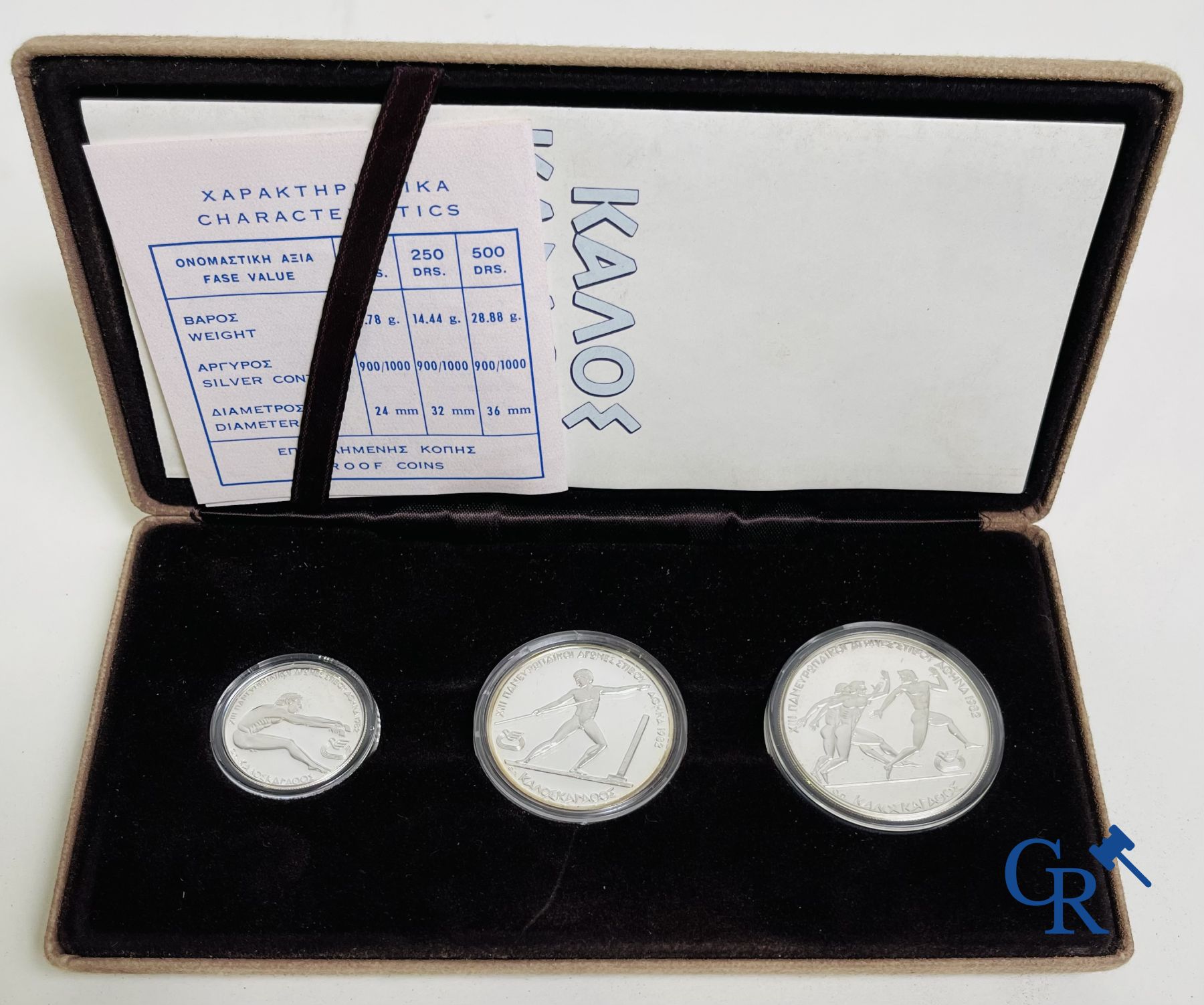 Silver coins: 9 silver coins Athens 1982.