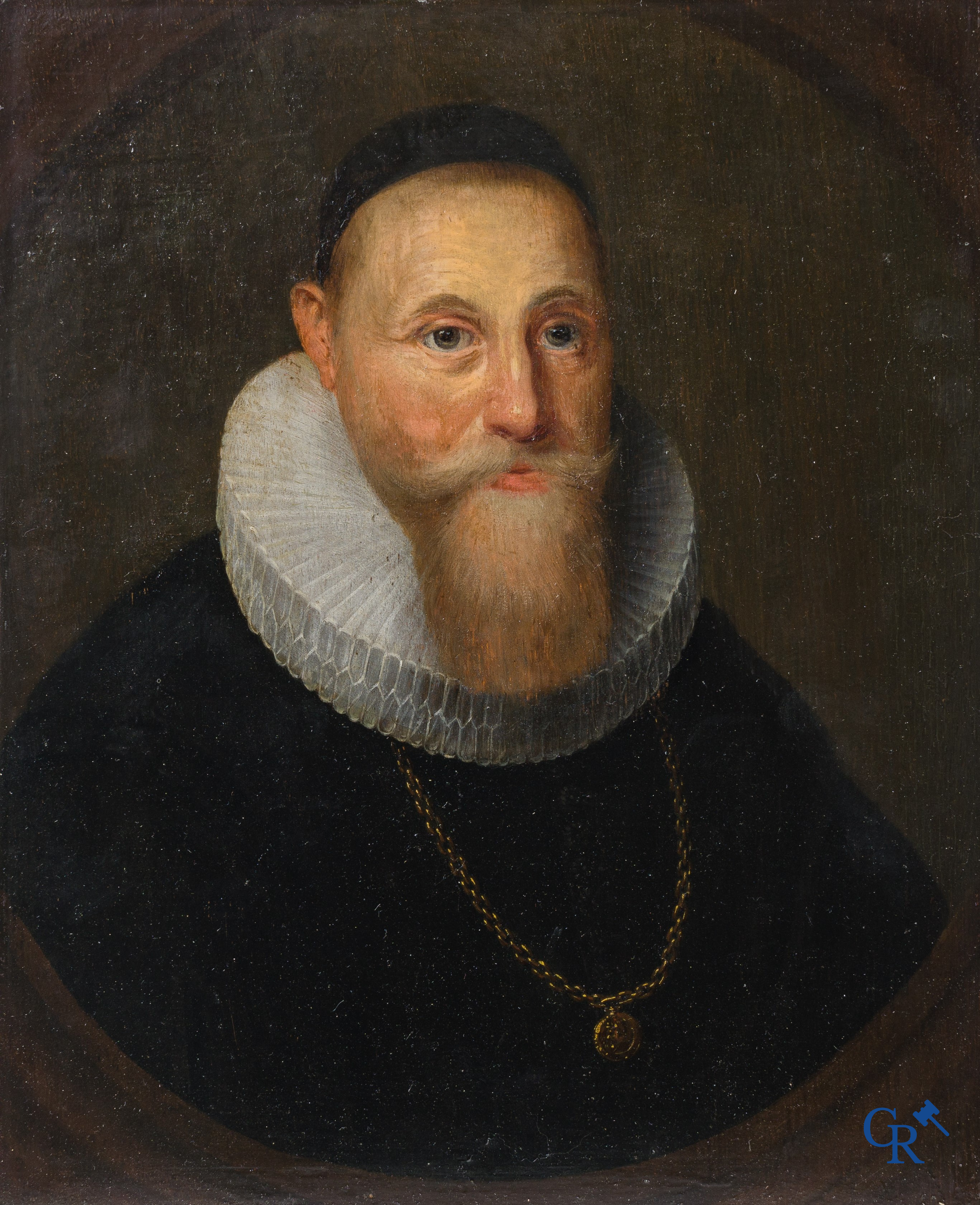 Peinture, XVIIe siècle. Portrait de Johann Heinrich Alting (1583-1644), professeur de théologie à Groningue.